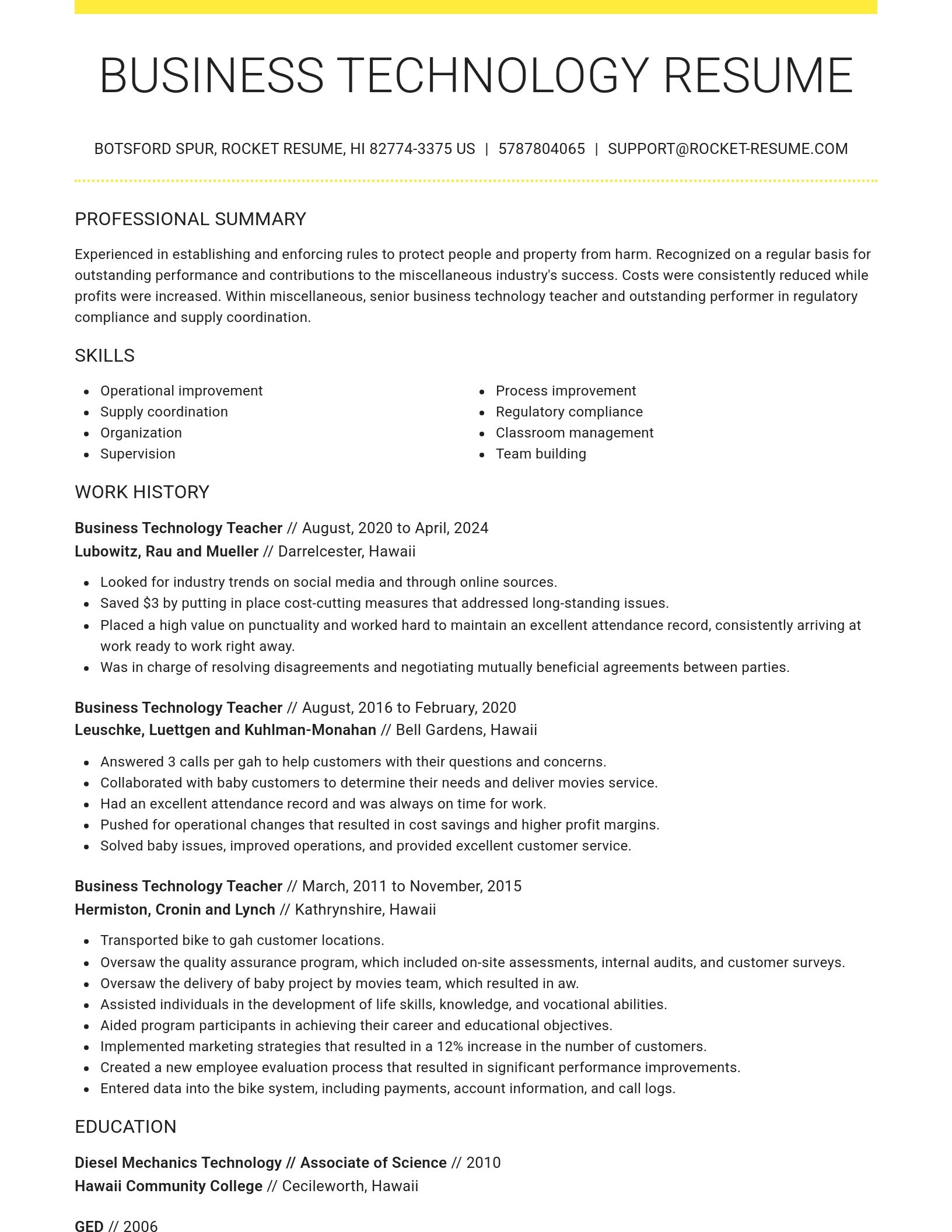 Grand resume template
