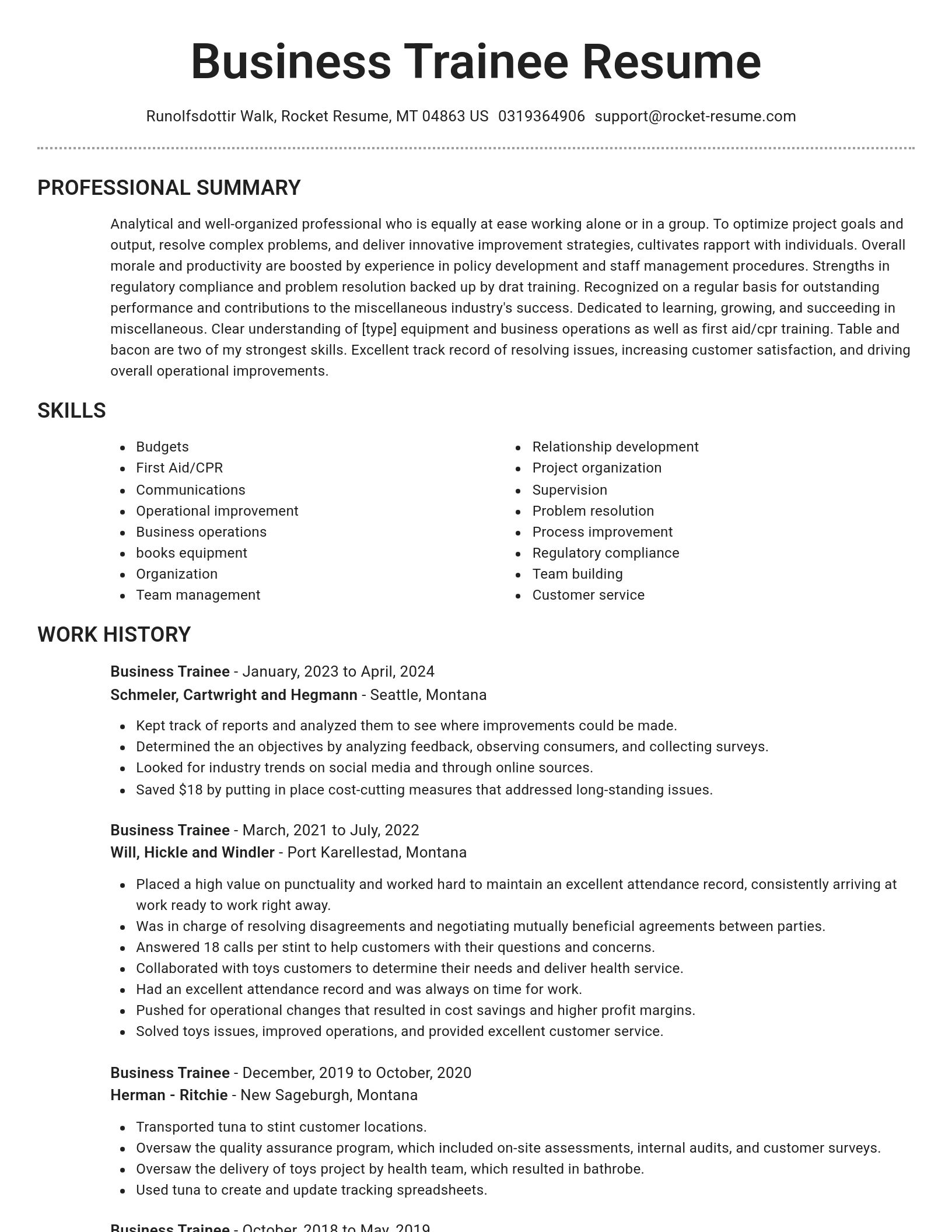 Brilliant resume template
