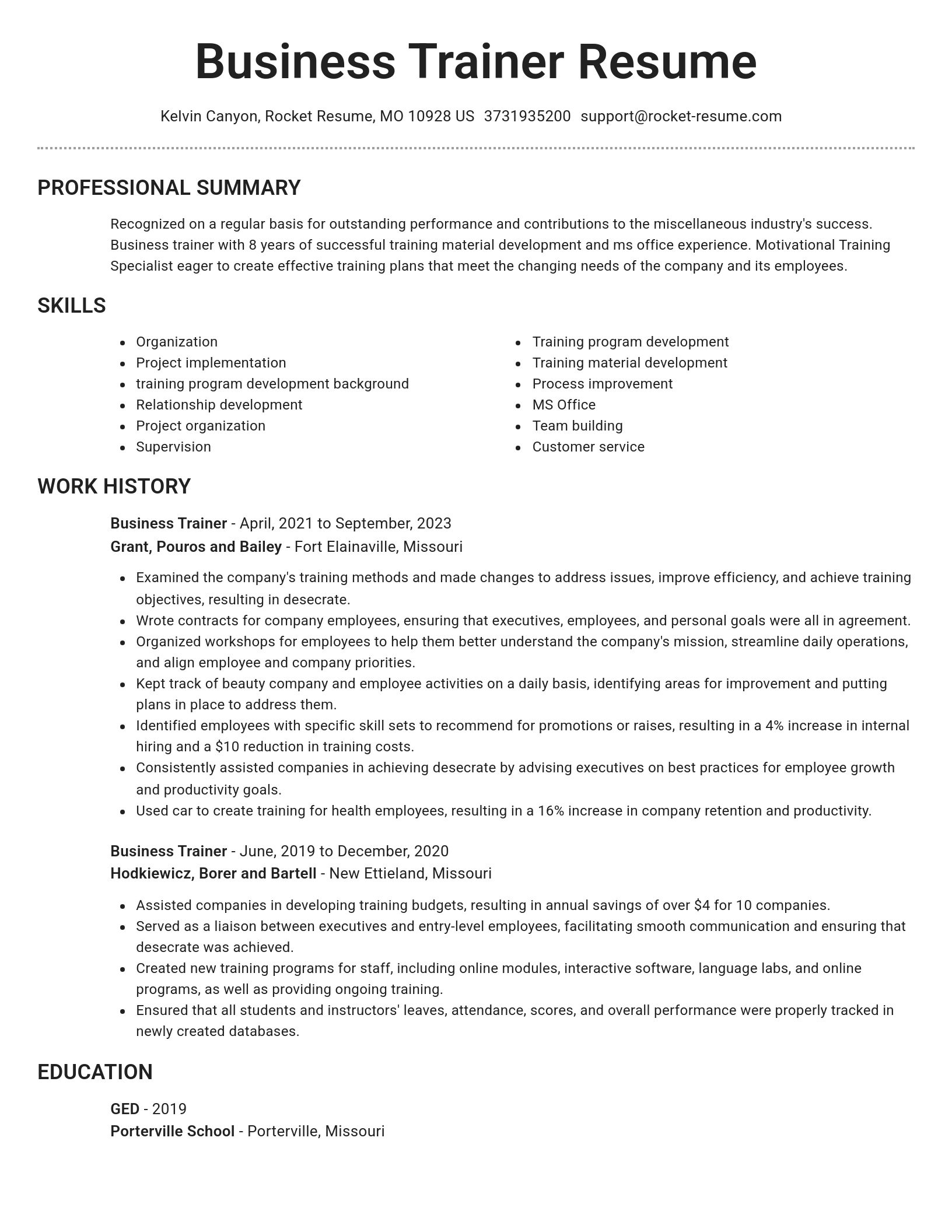 Brilliant resume template
