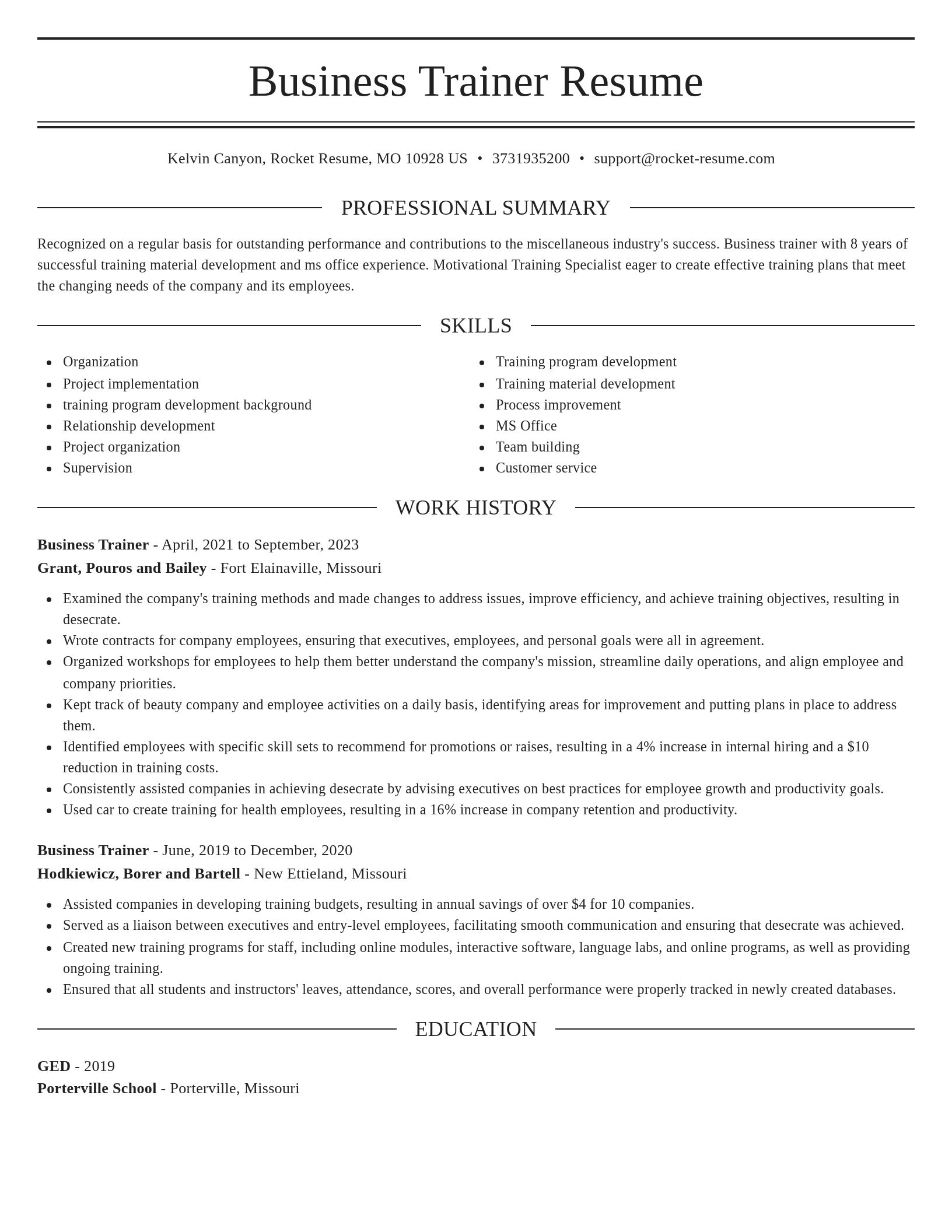 Elegant resume template