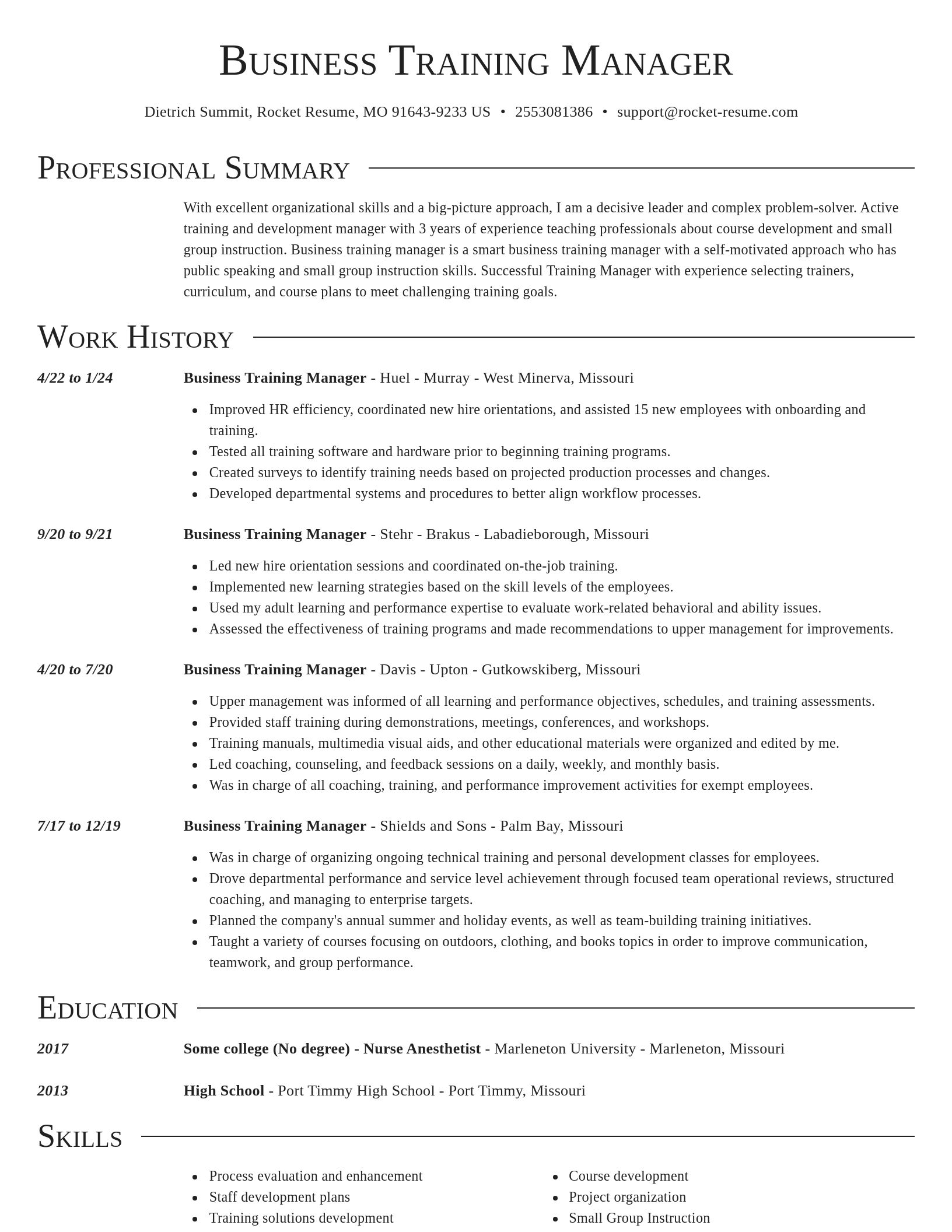 Director resume template