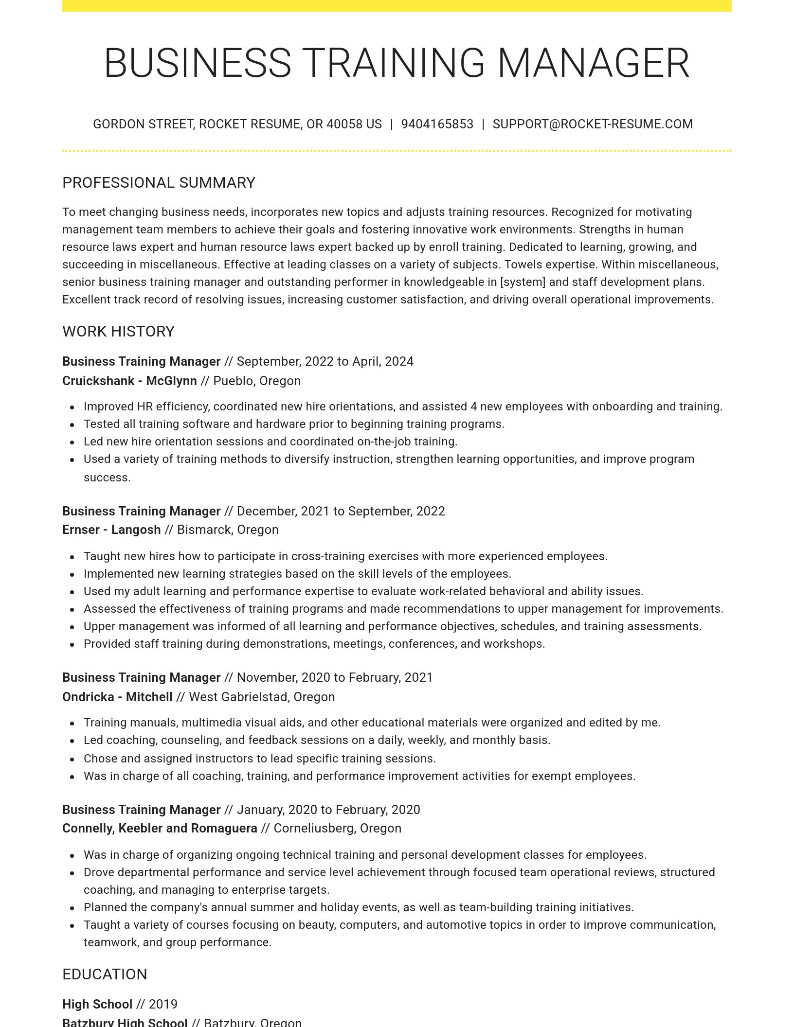 Grand resume template