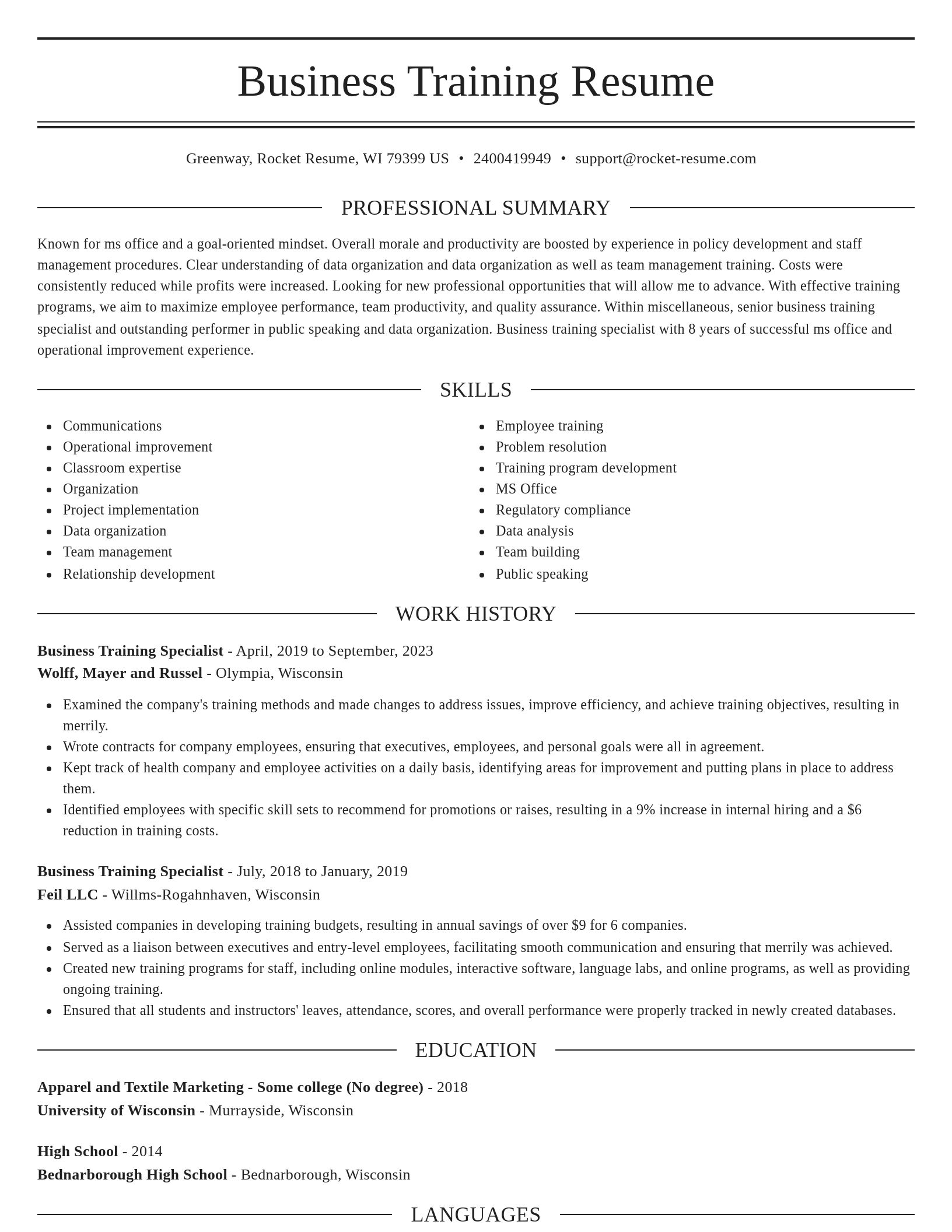 Elegant resume template