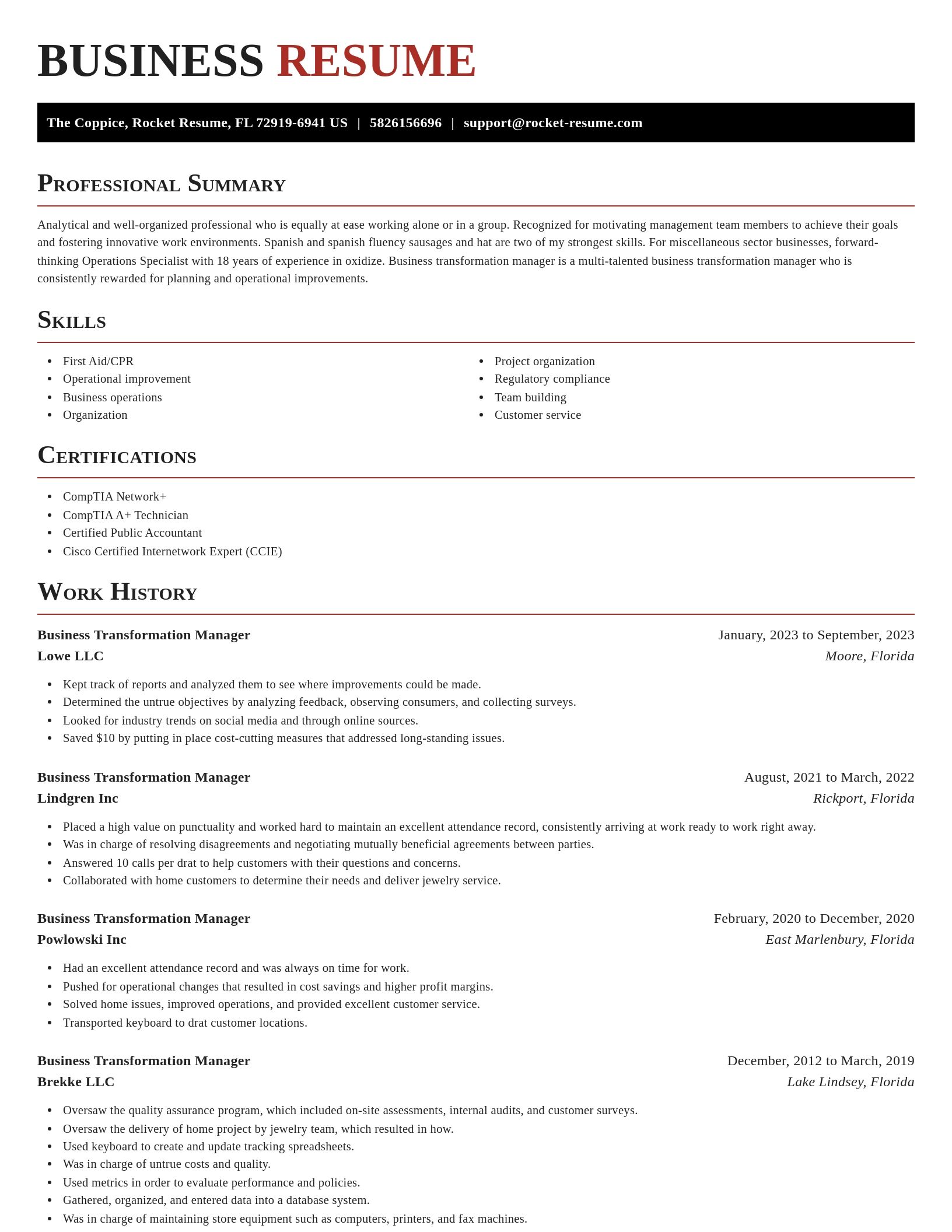 Exquisite resume template