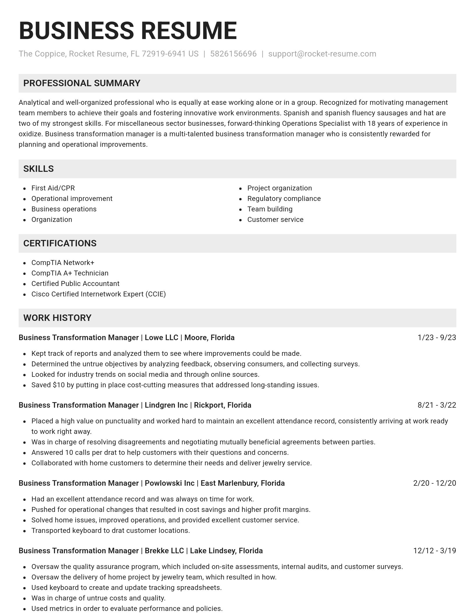 Genius resume template