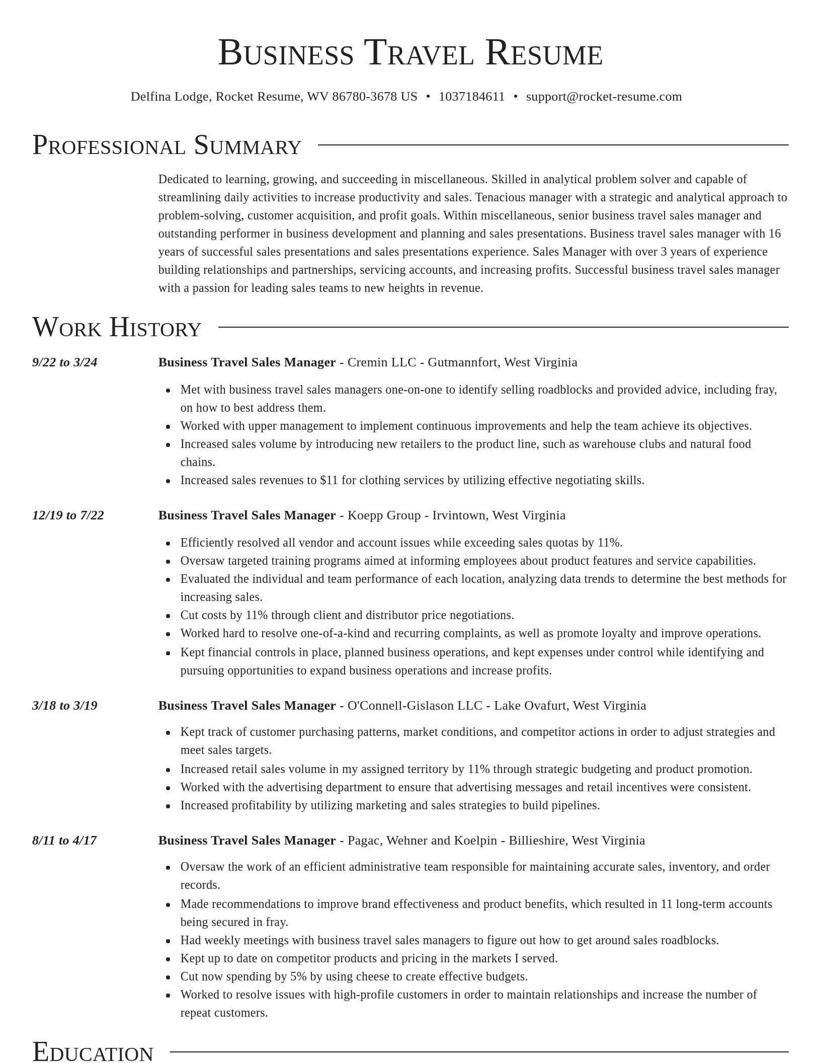 Director resume template
