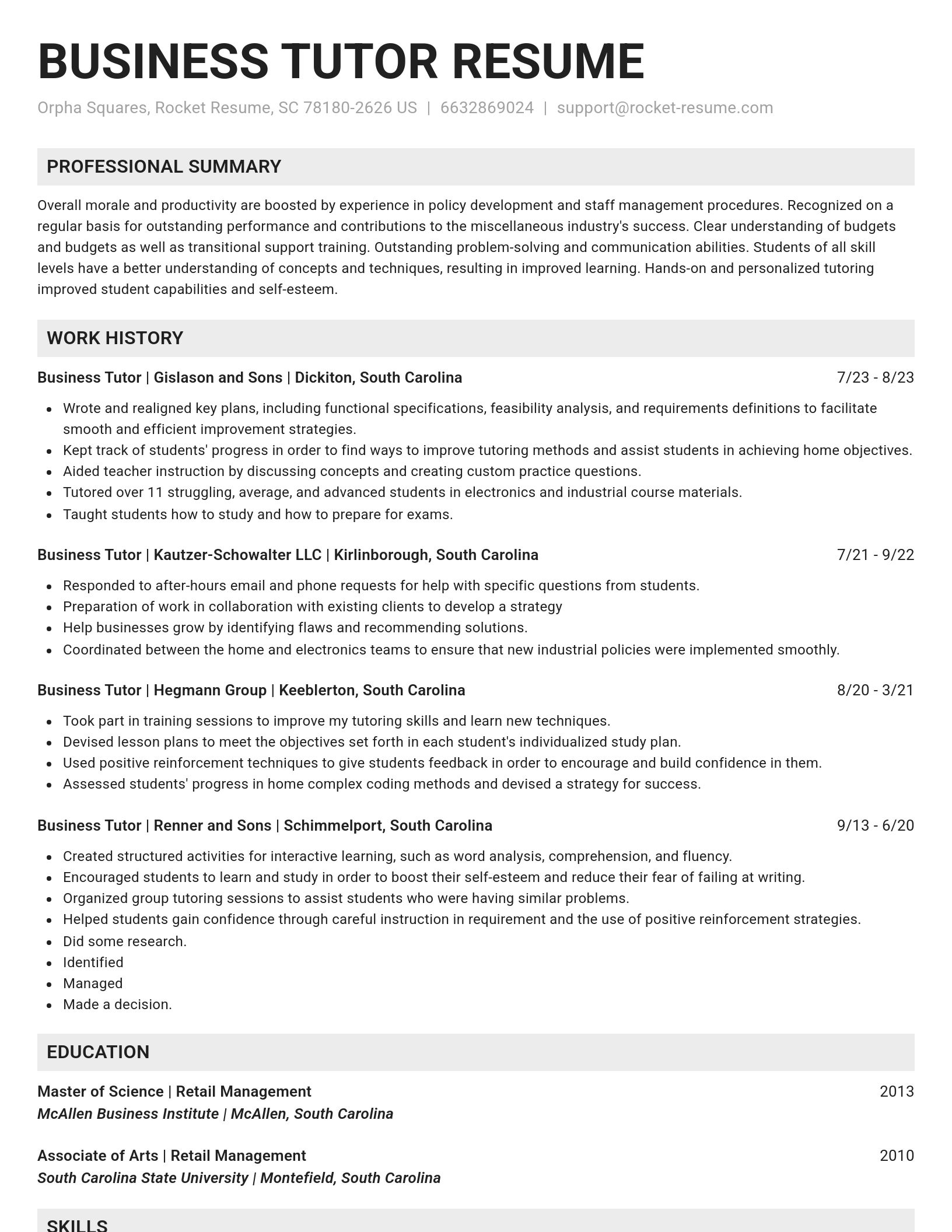Genius resume template