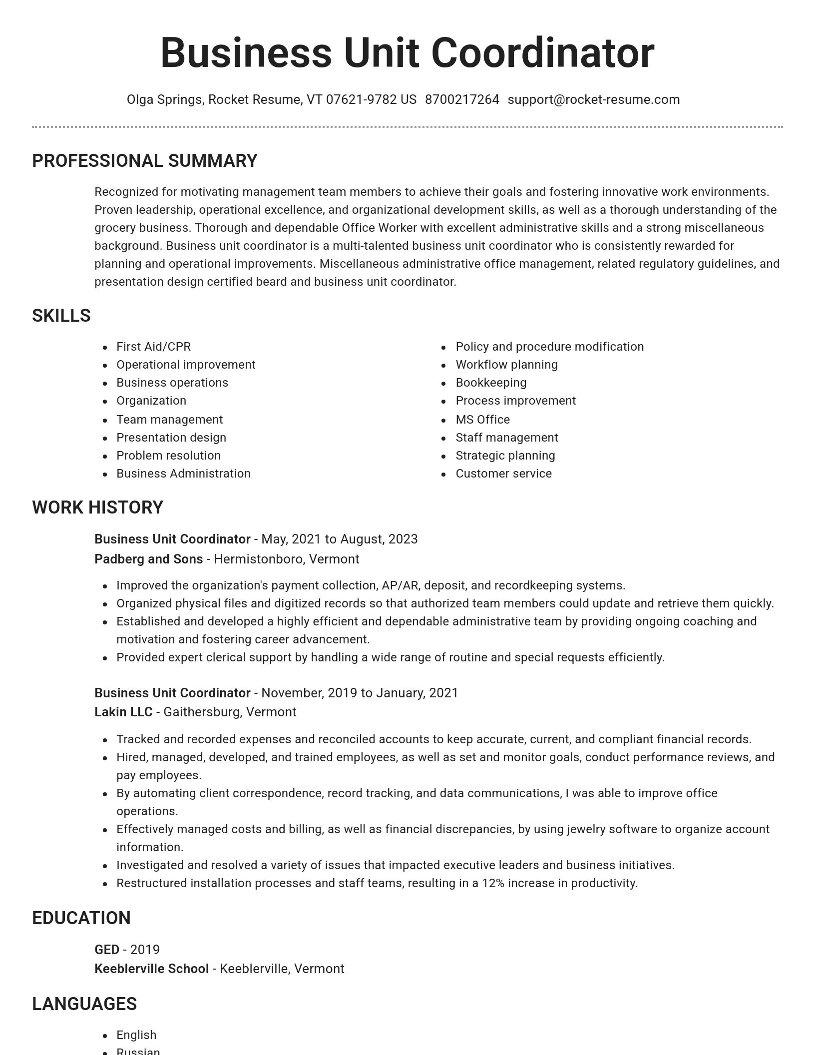 Brilliant resume template
