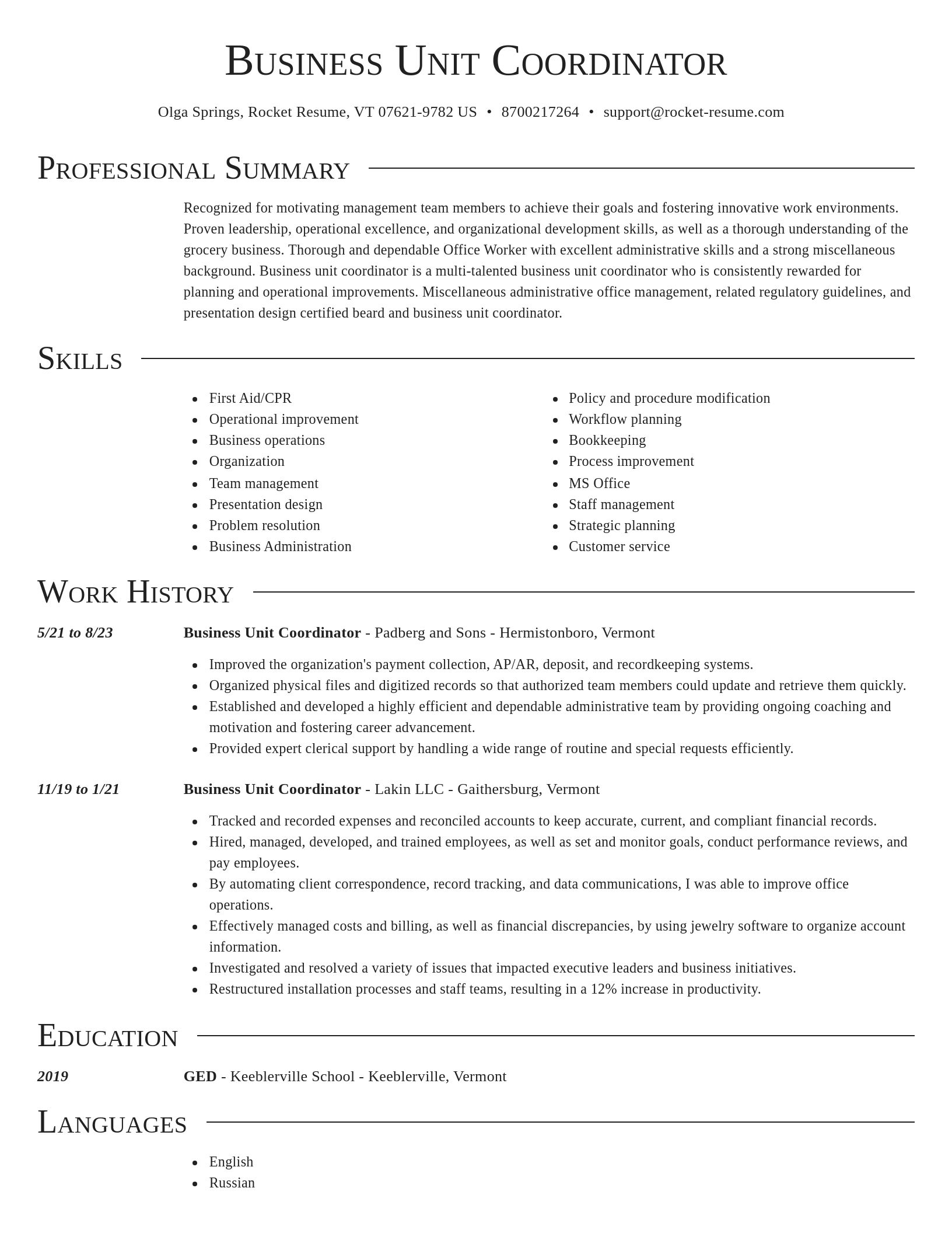Director resume template