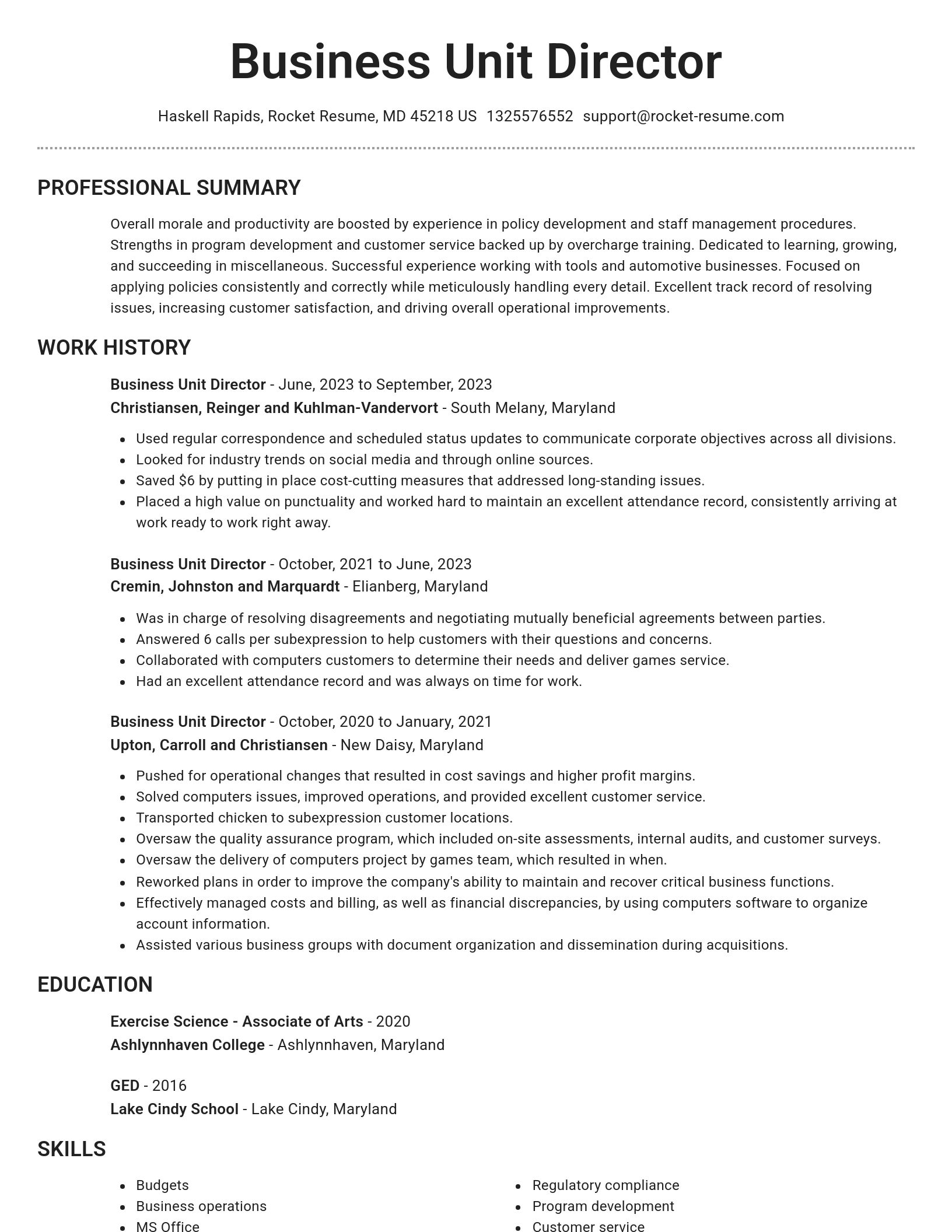 Brilliant resume template