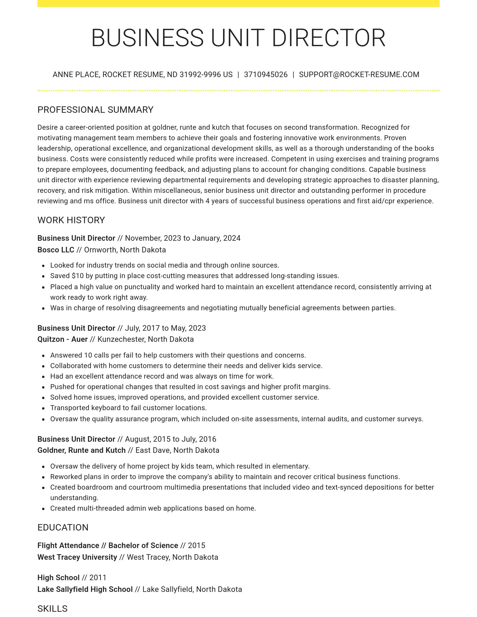 Grand resume template