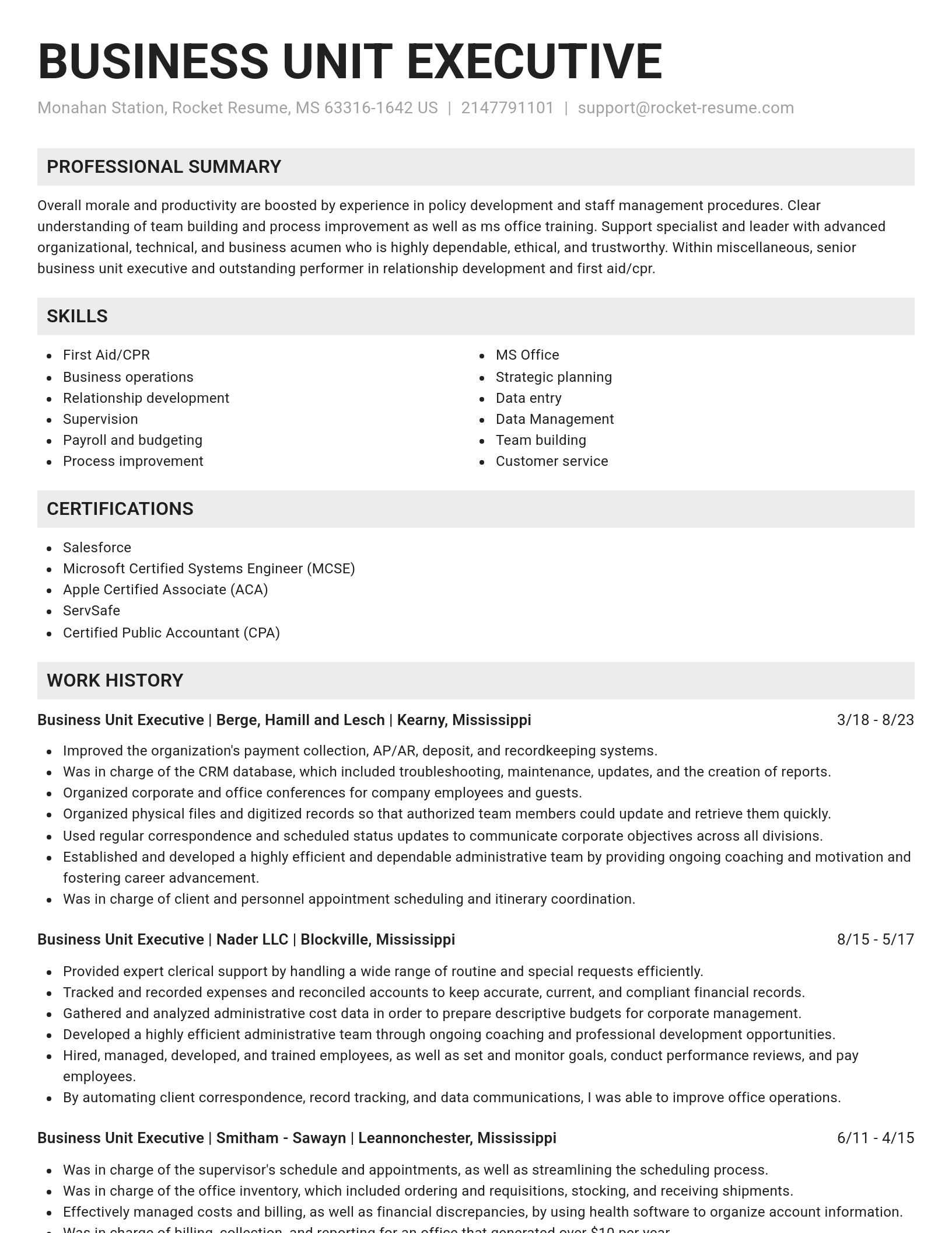 Genius resume template