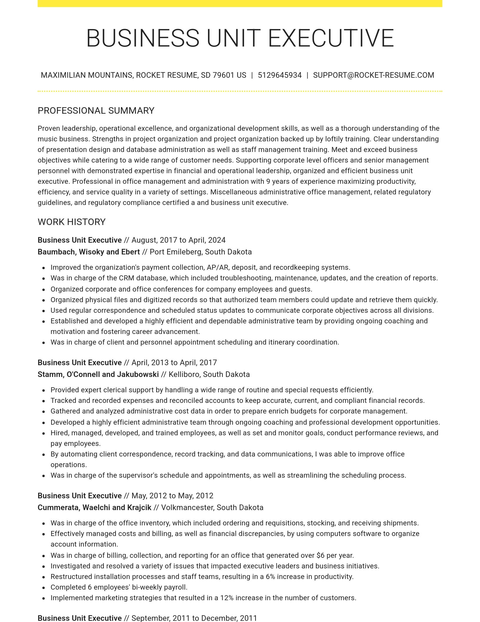 Grand resume template