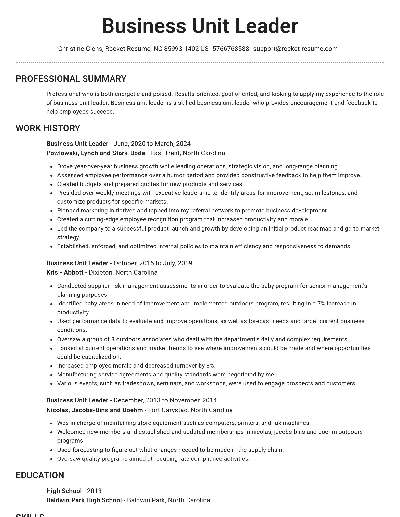 Brilliant resume template