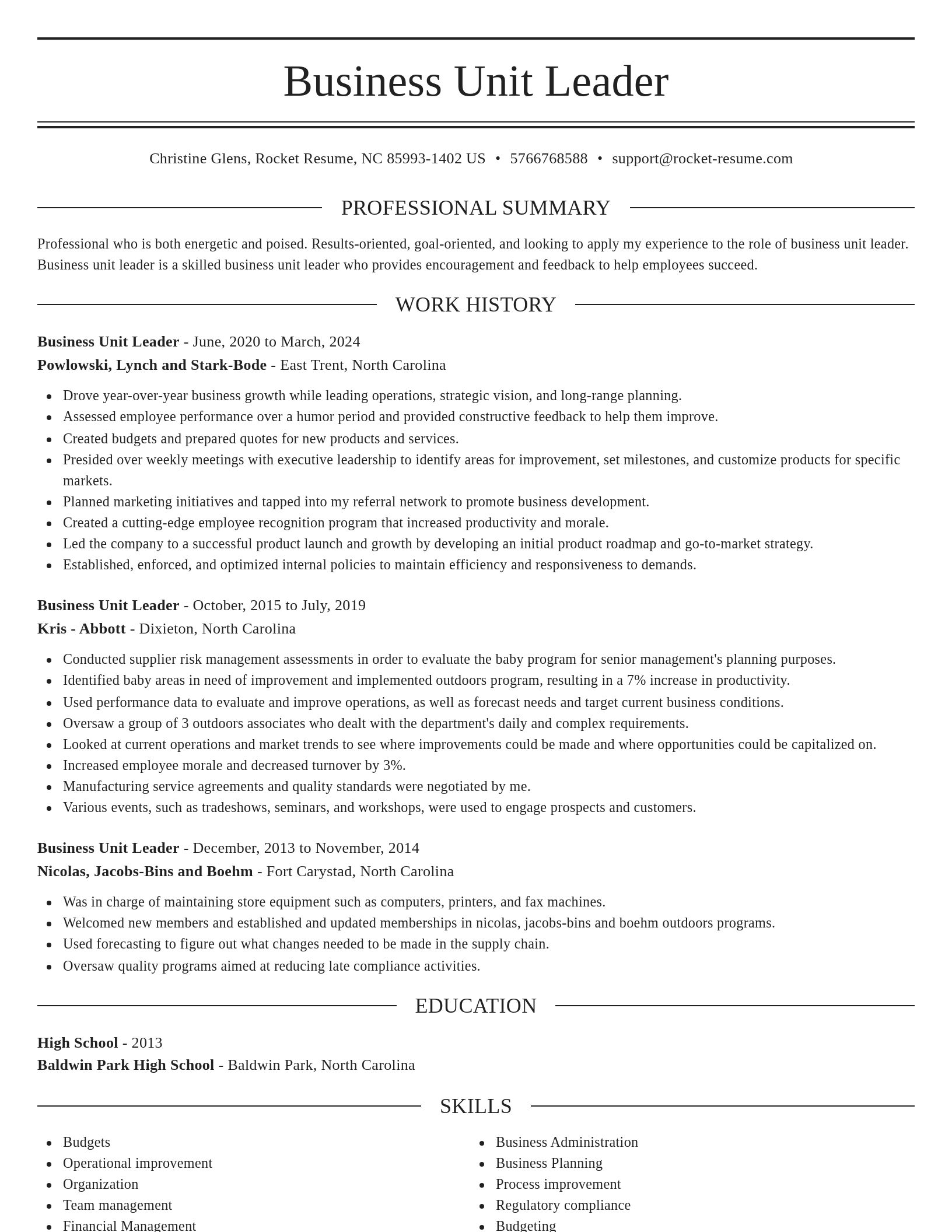 Elegant resume template