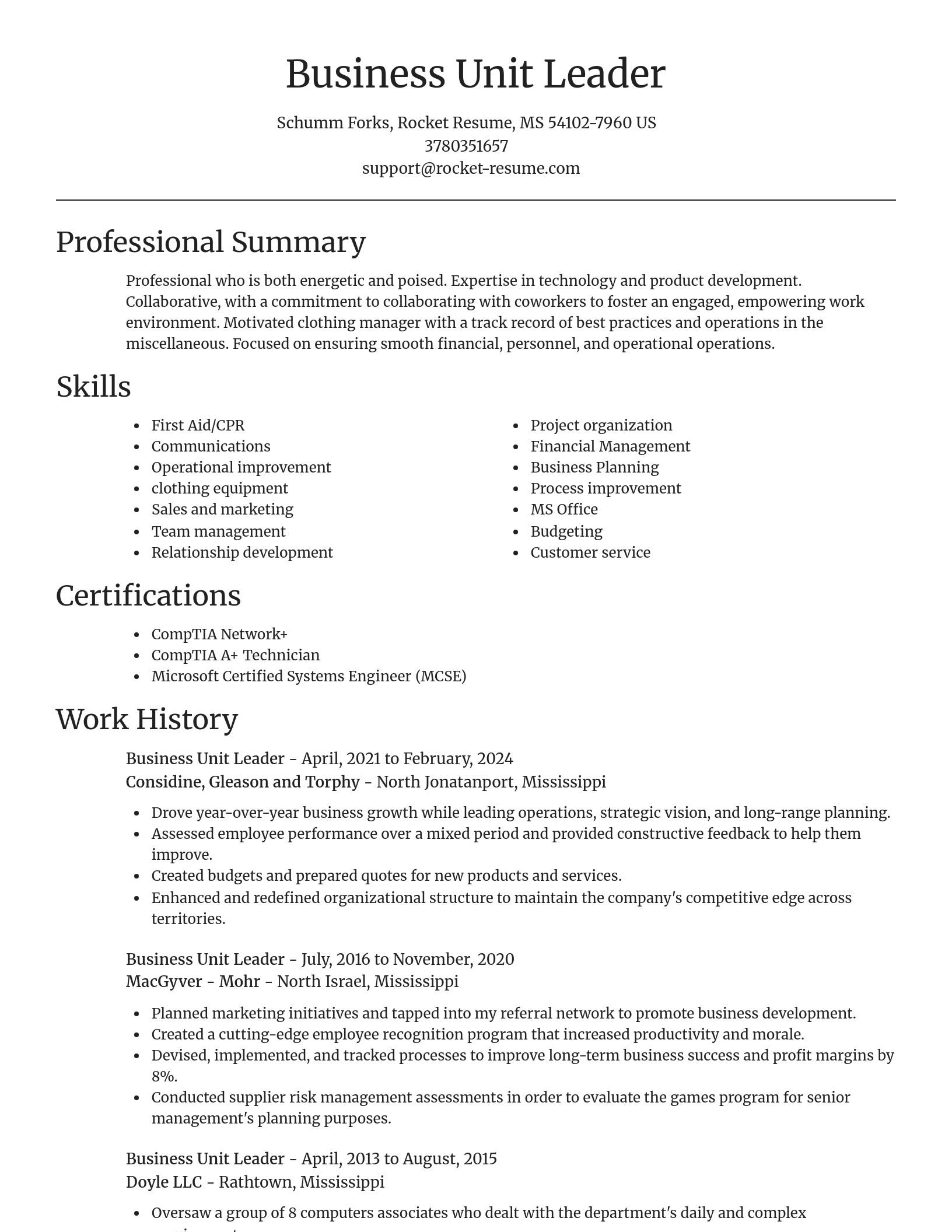 Focal Point resume template