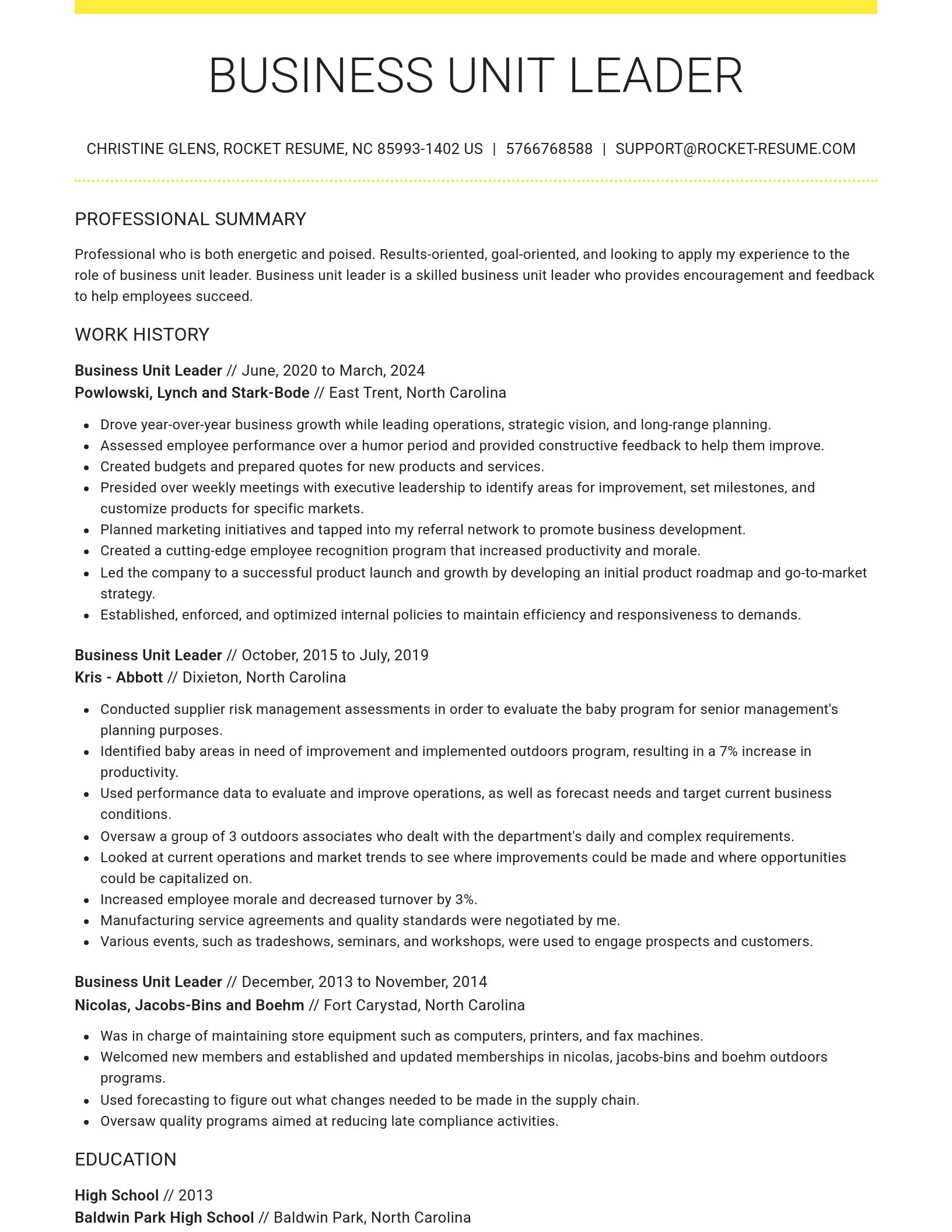 Grand resume template