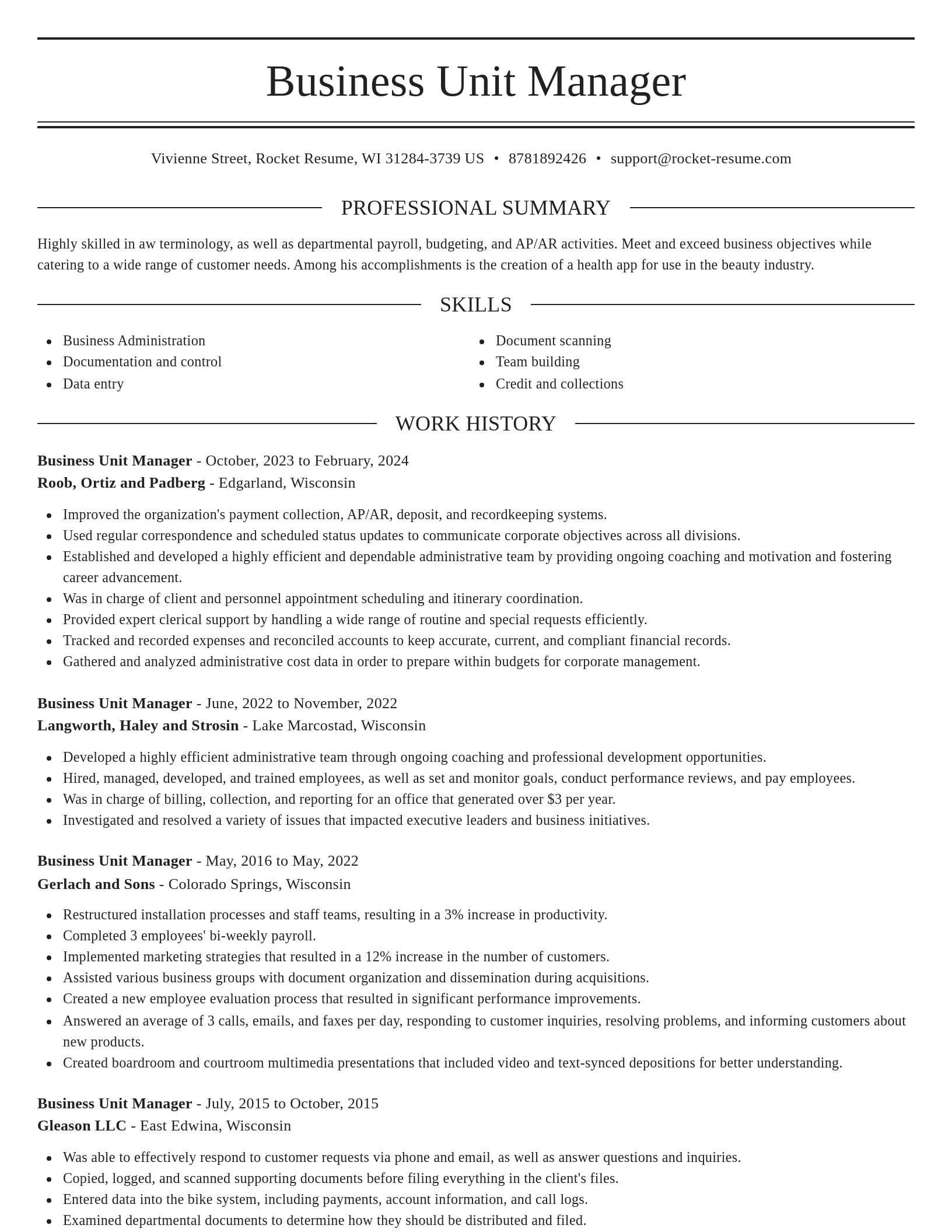 Elegant resume template