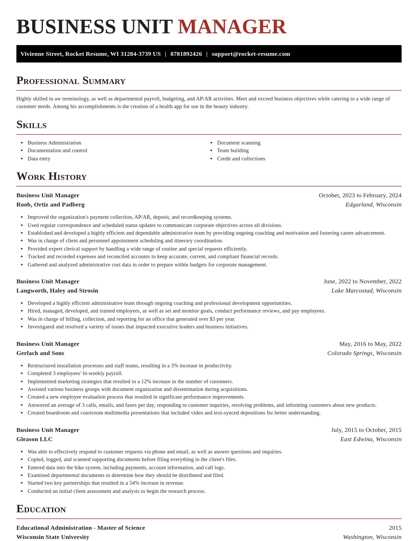 Exquisite resume template