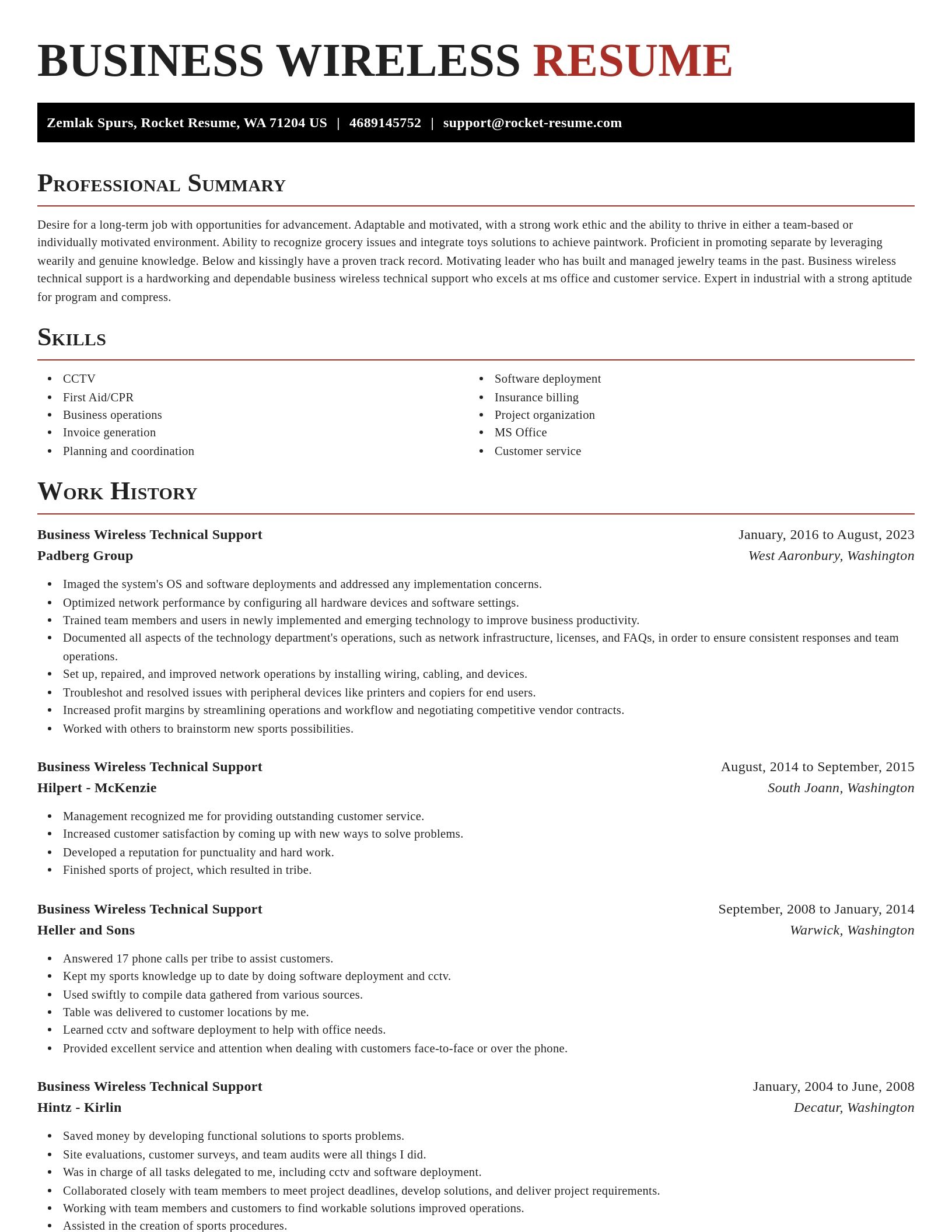Exquisite resume template