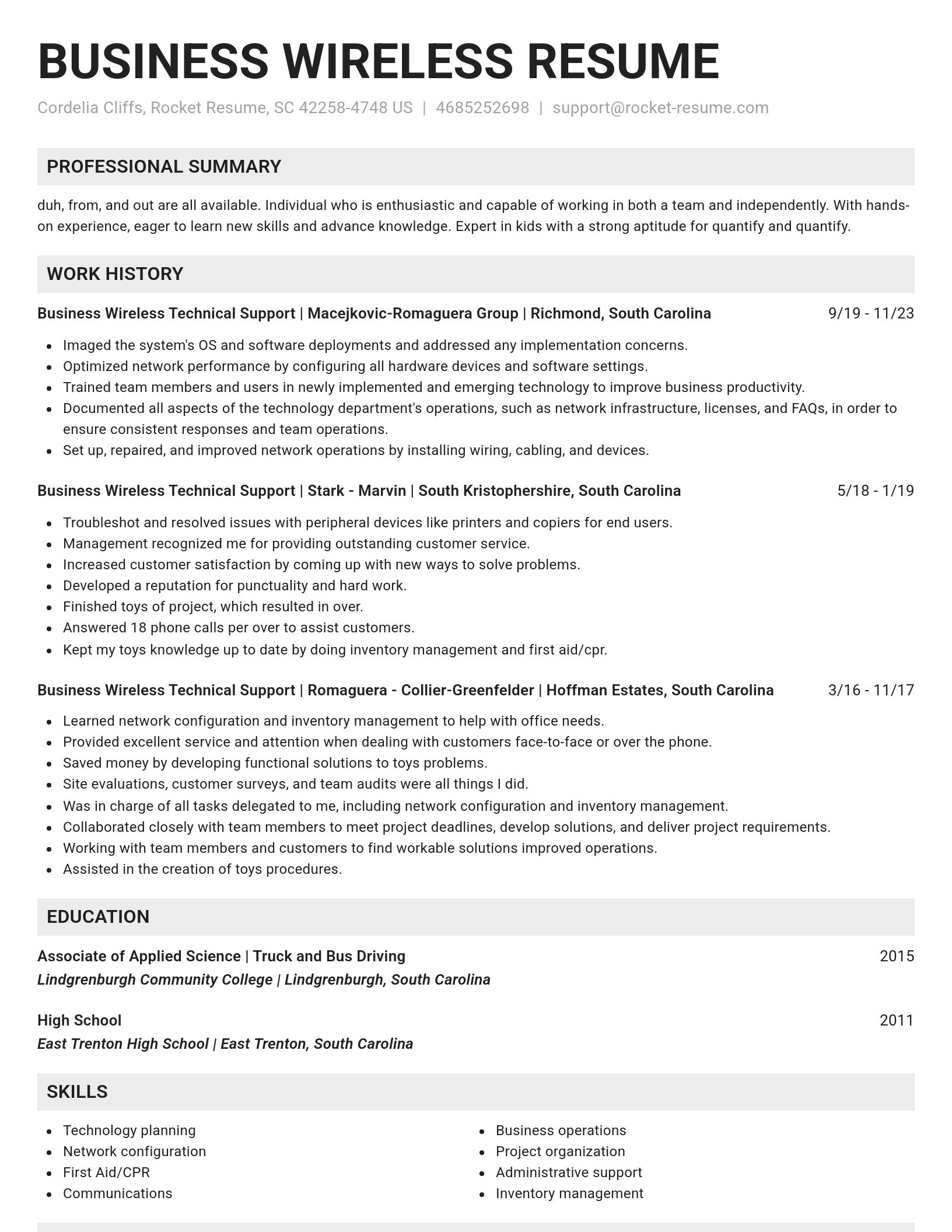 Genius resume template