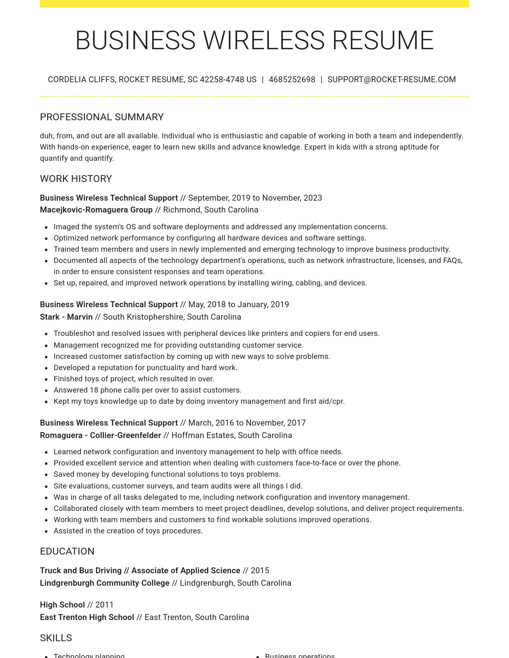 Grand resume template