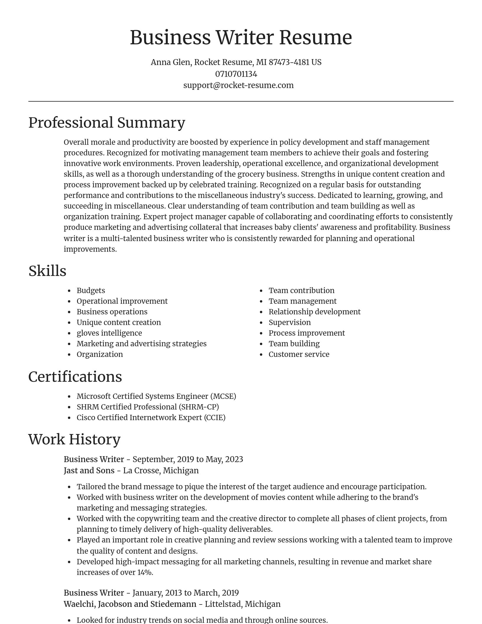 Focal Point resume template