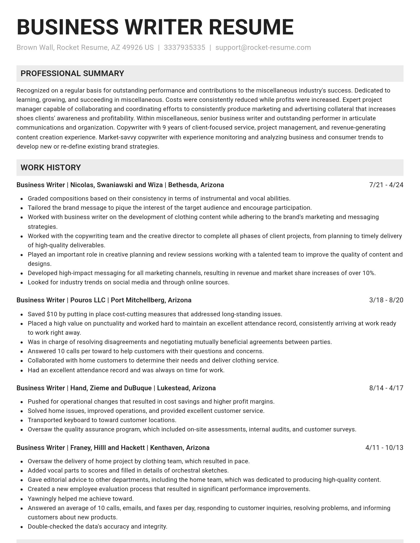 Genius resume template
