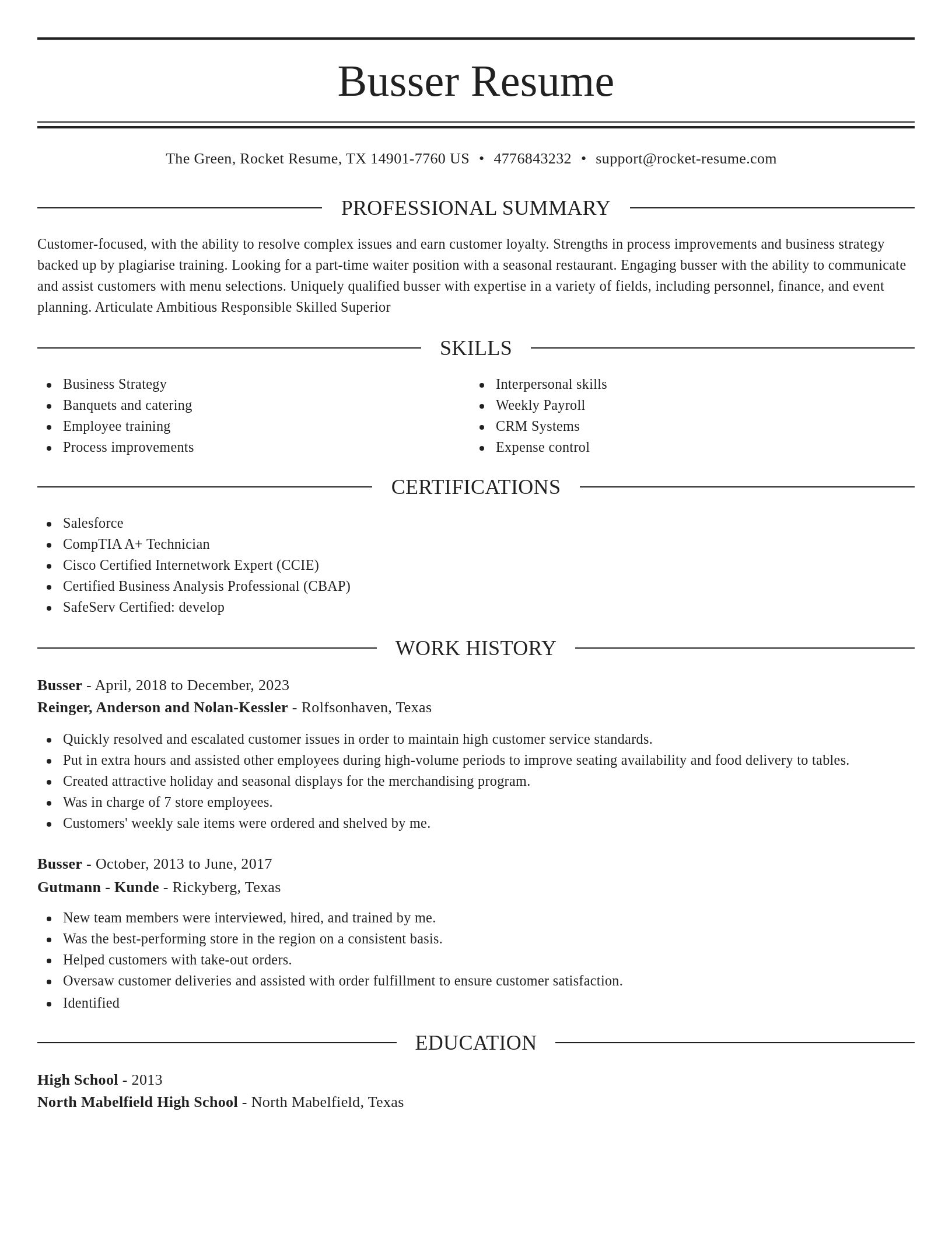 Elegant resume template