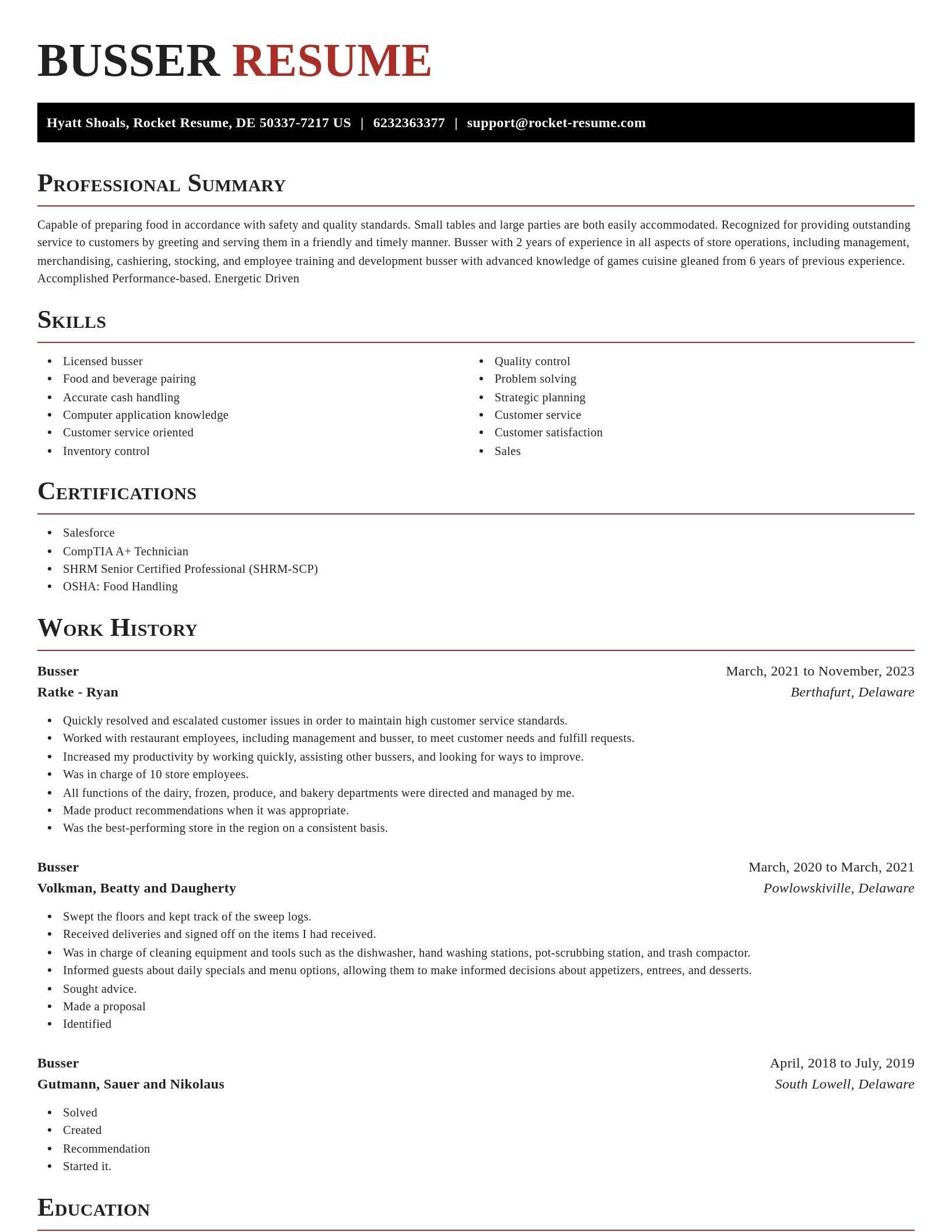 Exquisite resume template