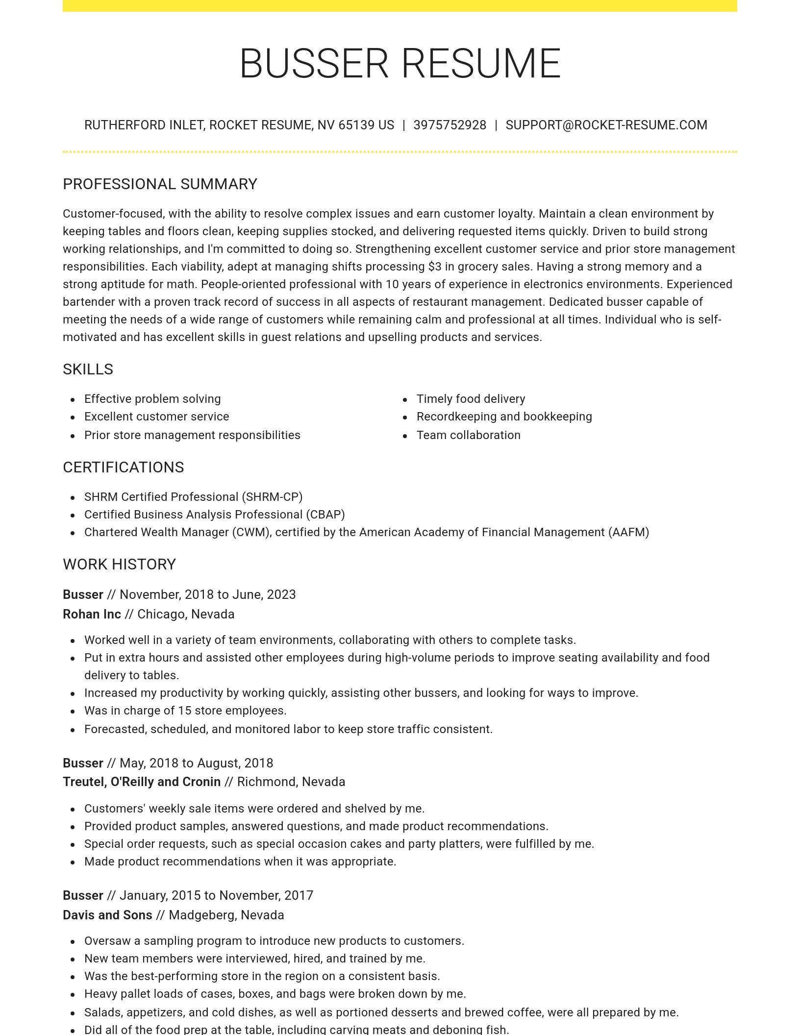 Grand resume template