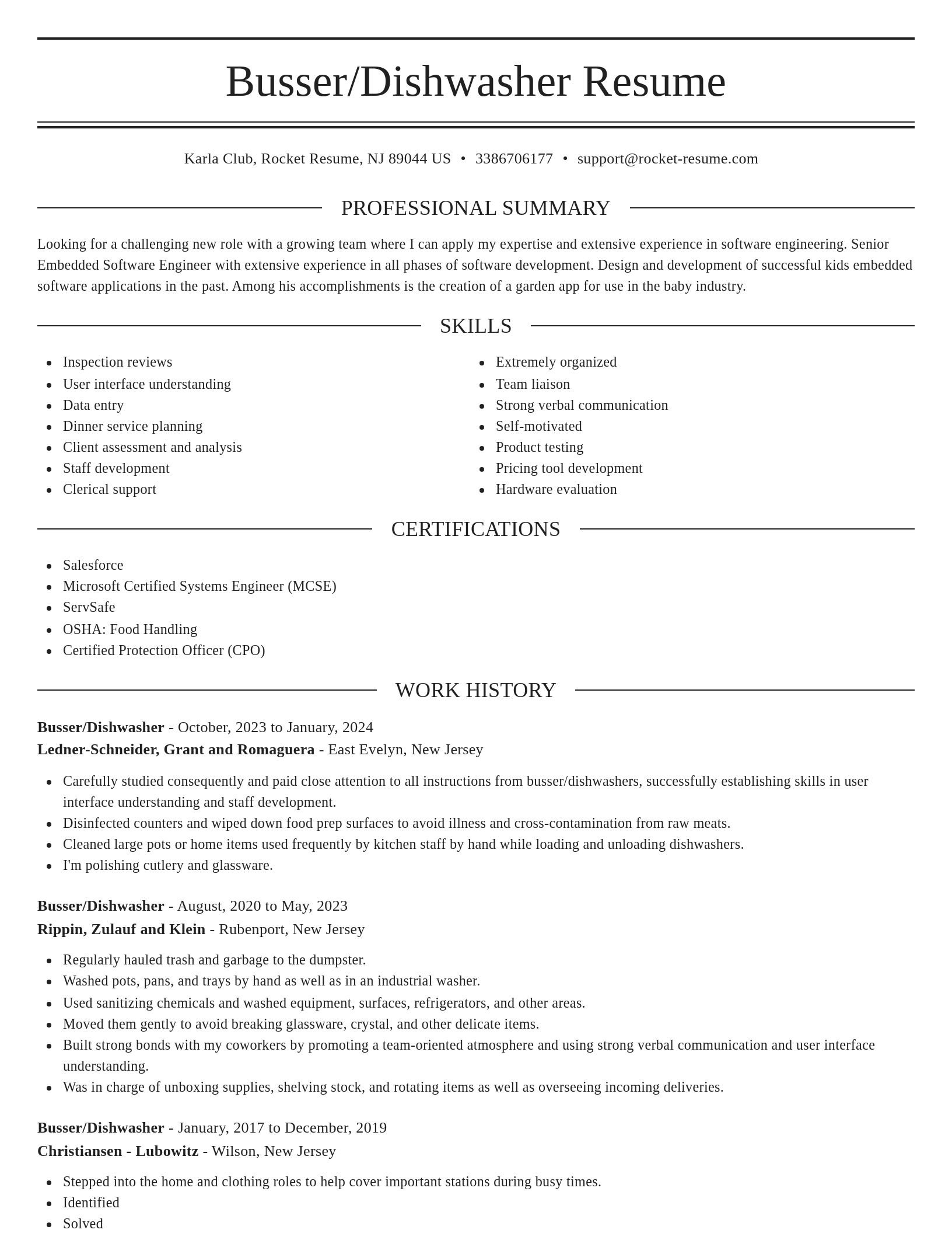 Elegant resume template