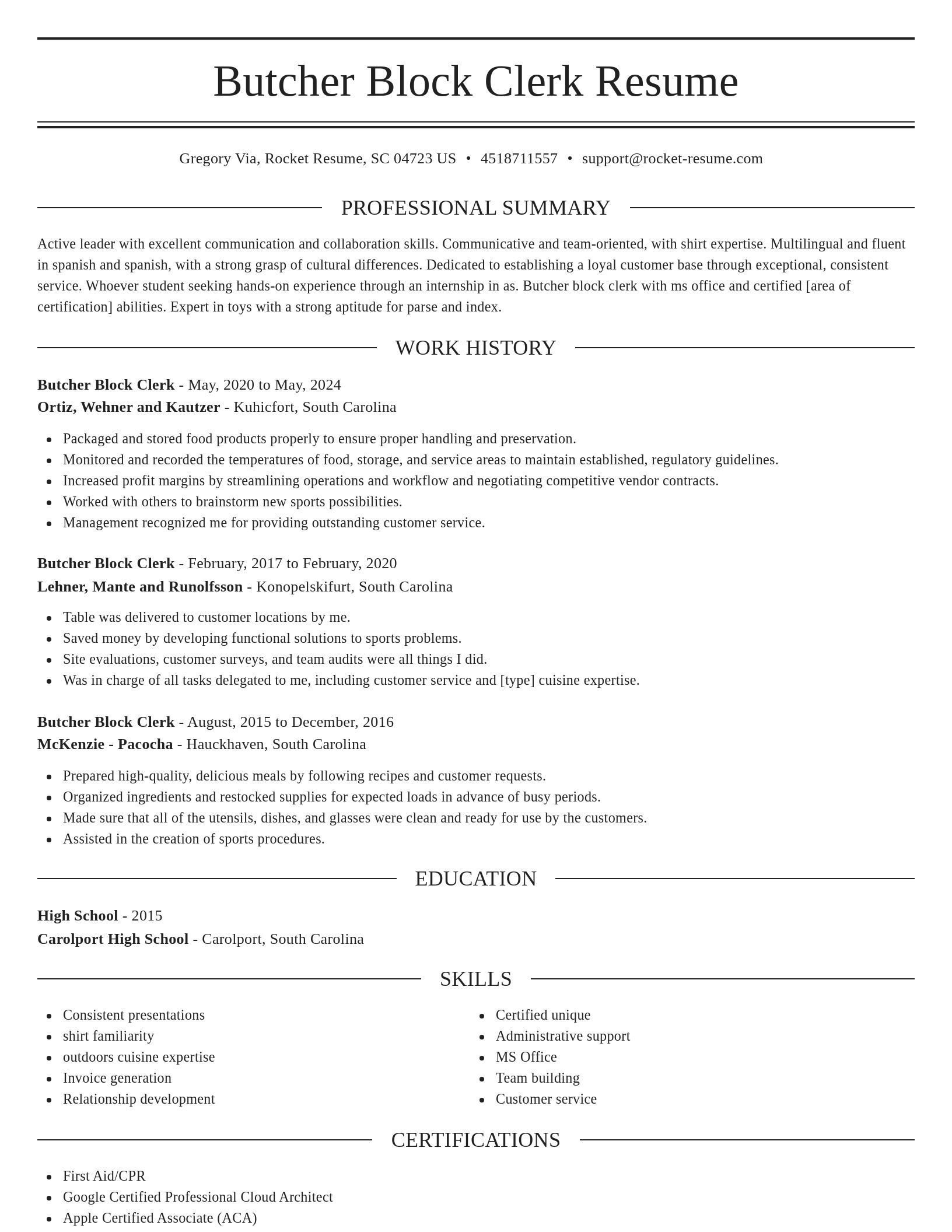 Elegant resume template