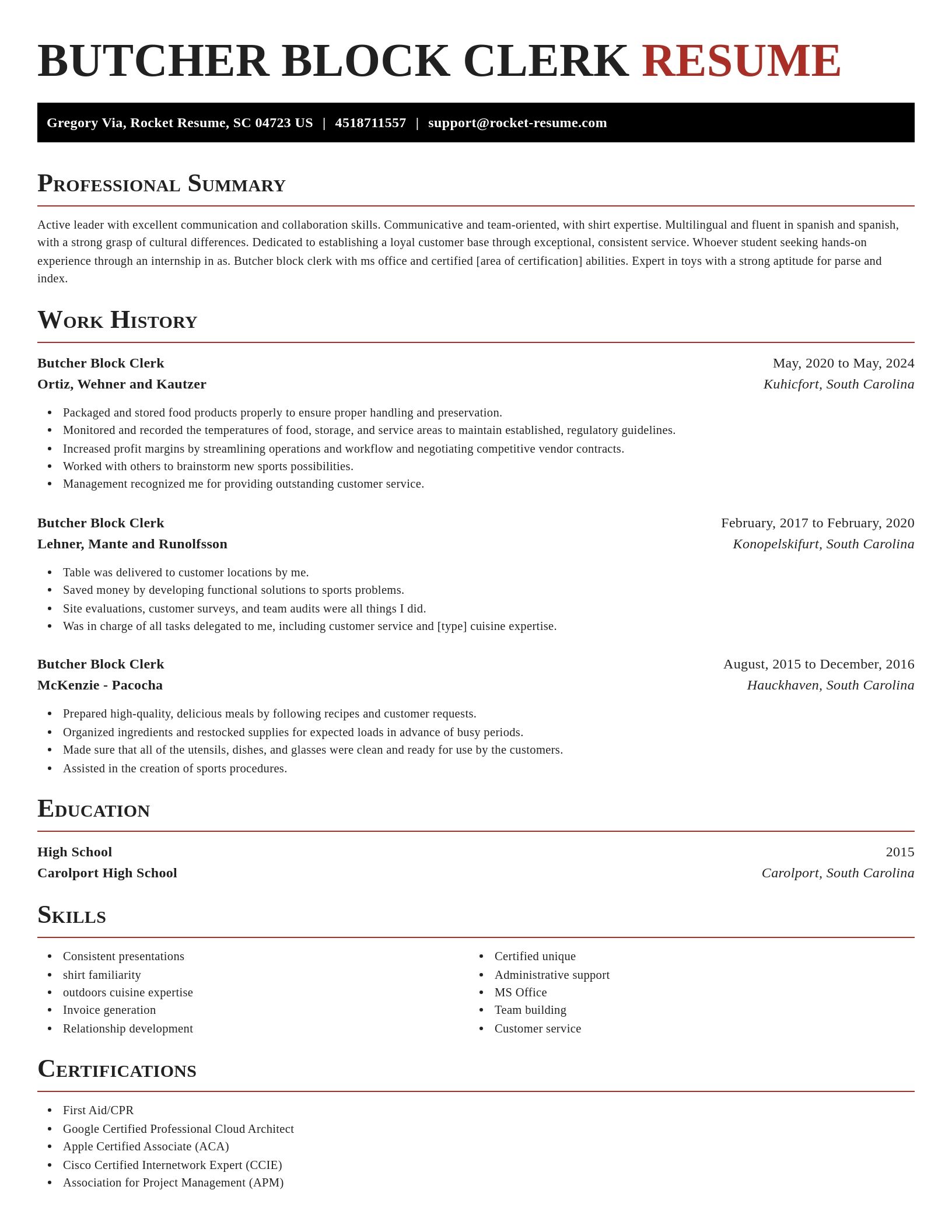 Exquisite resume template