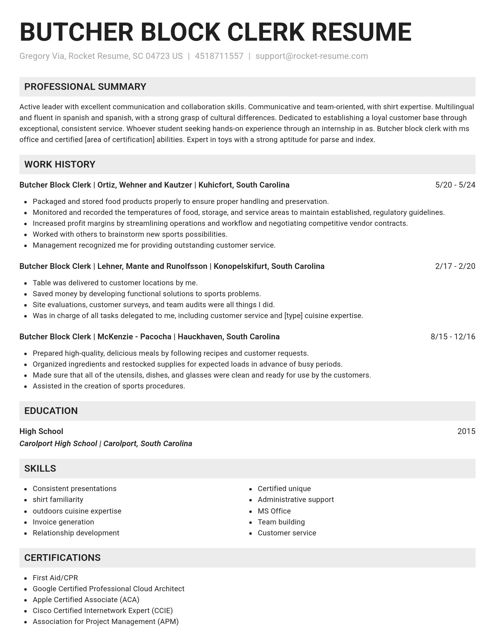 Genius resume template