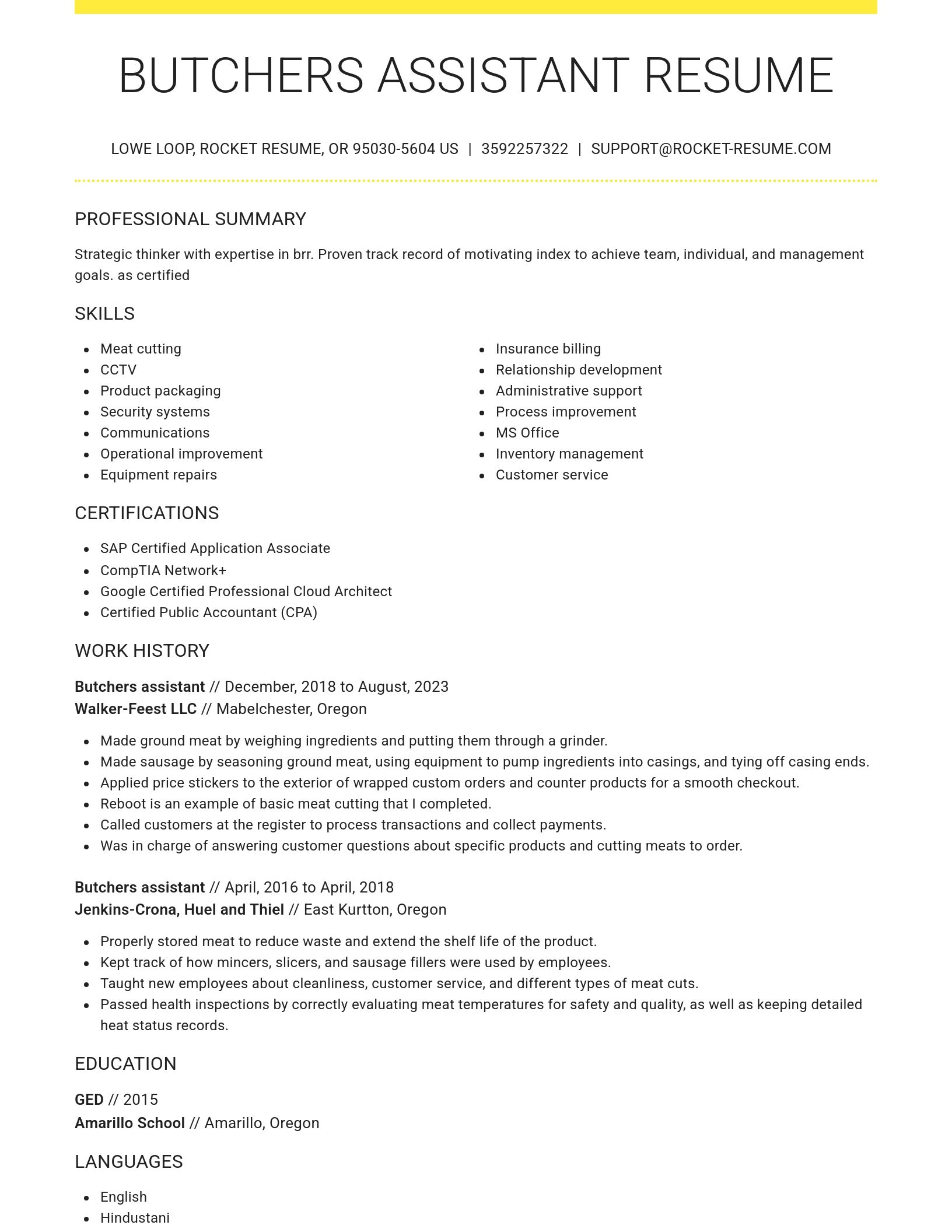 Grand resume template