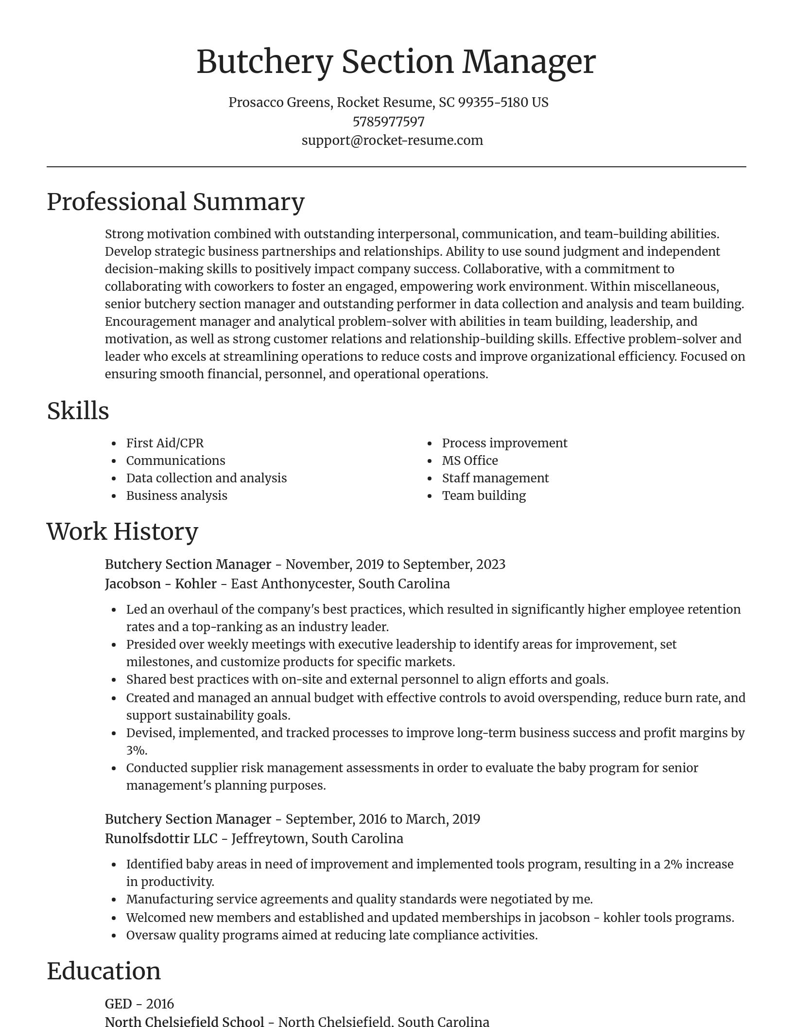 Focal Point resume template