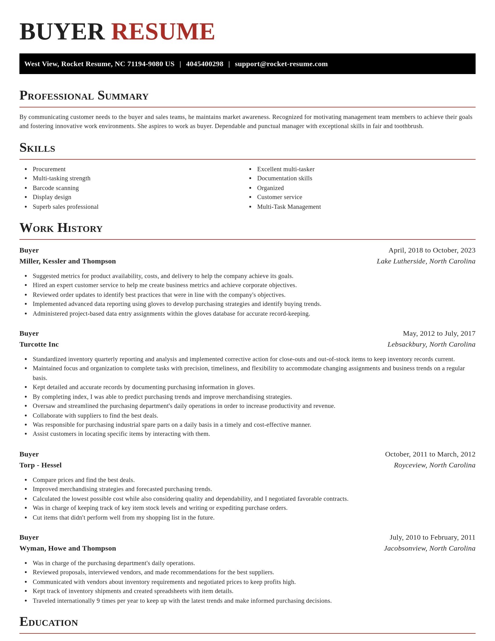 Exquisite resume template