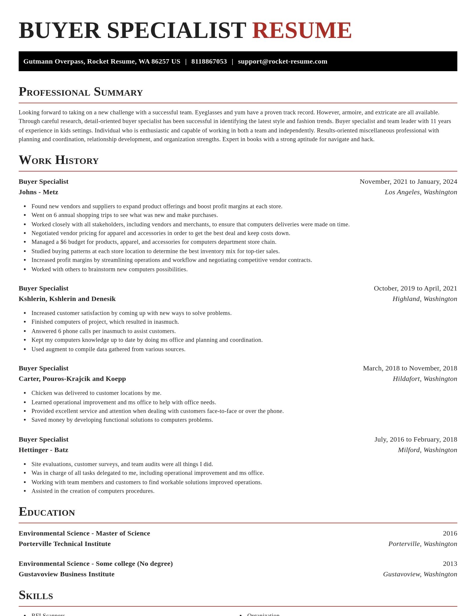 Exquisite resume template
