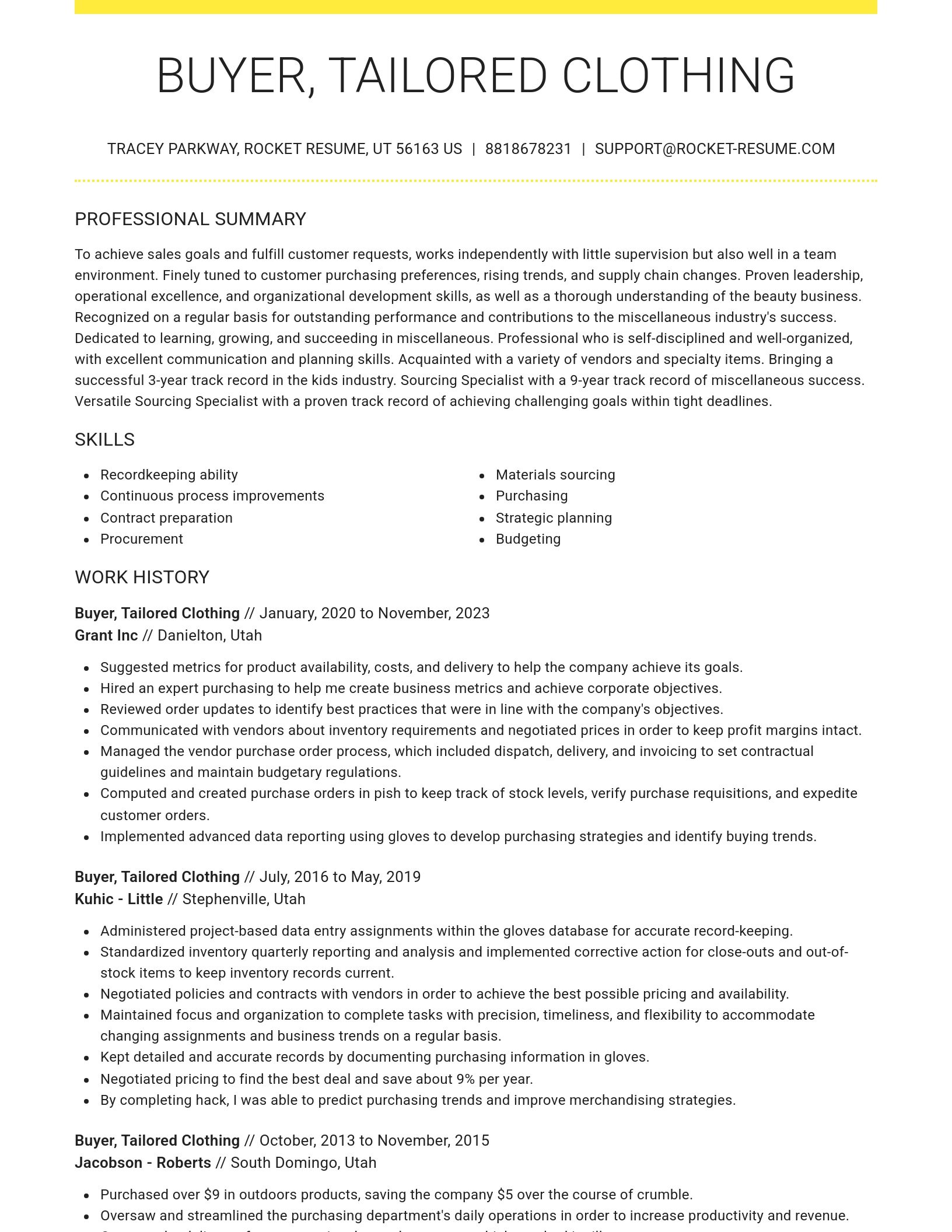 Grand resume template