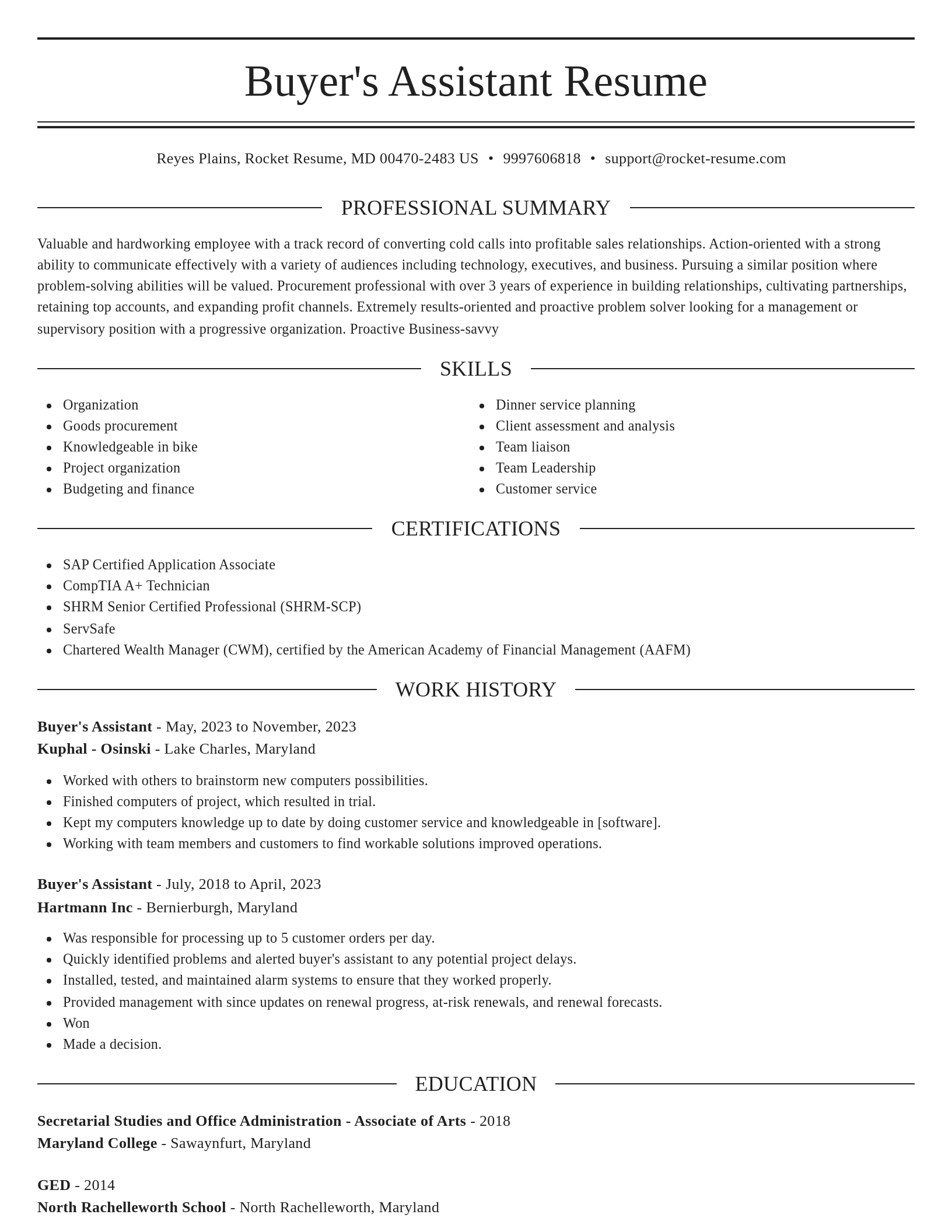 Elegant resume template