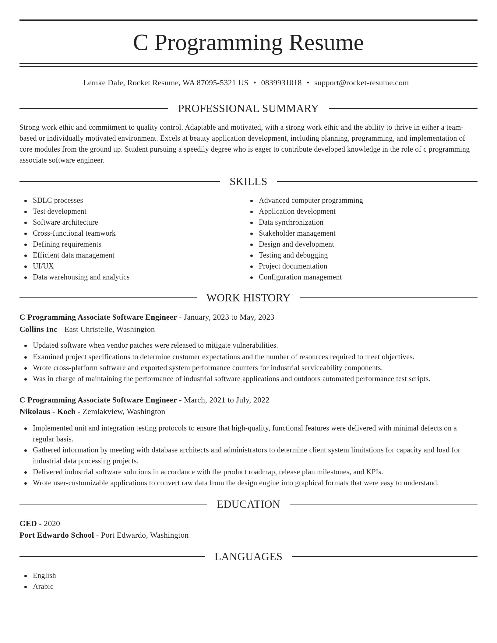 Elegant resume template