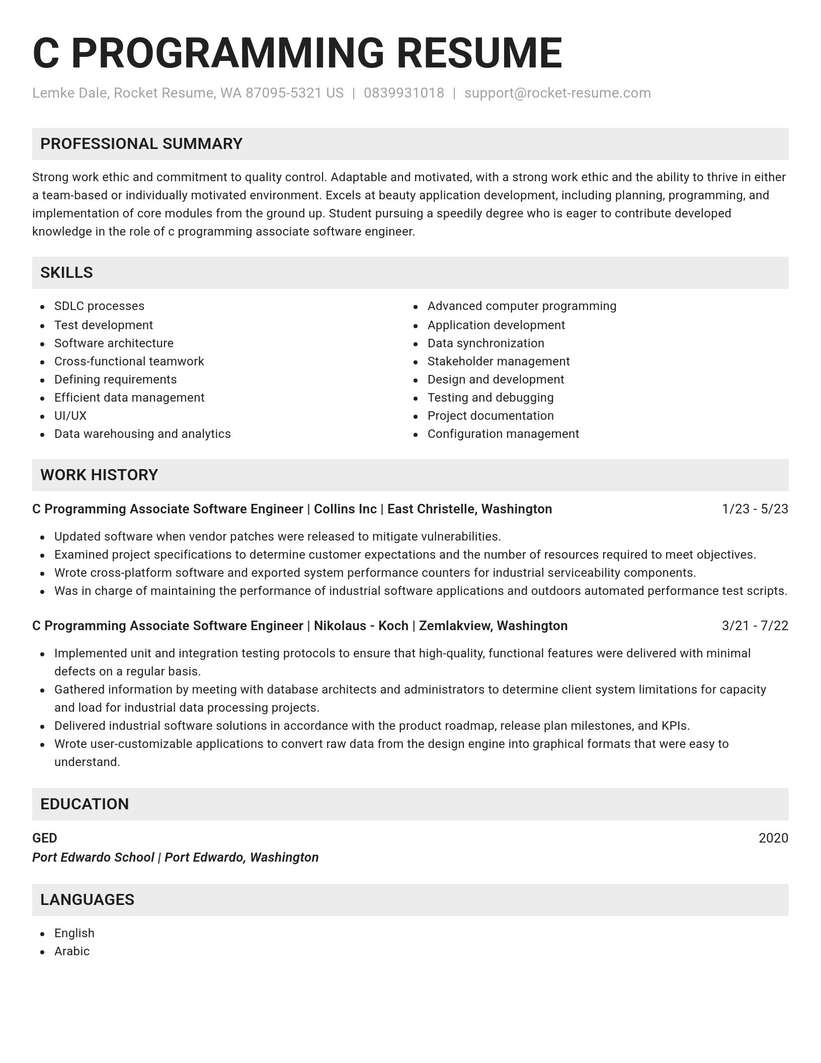 Genius resume template