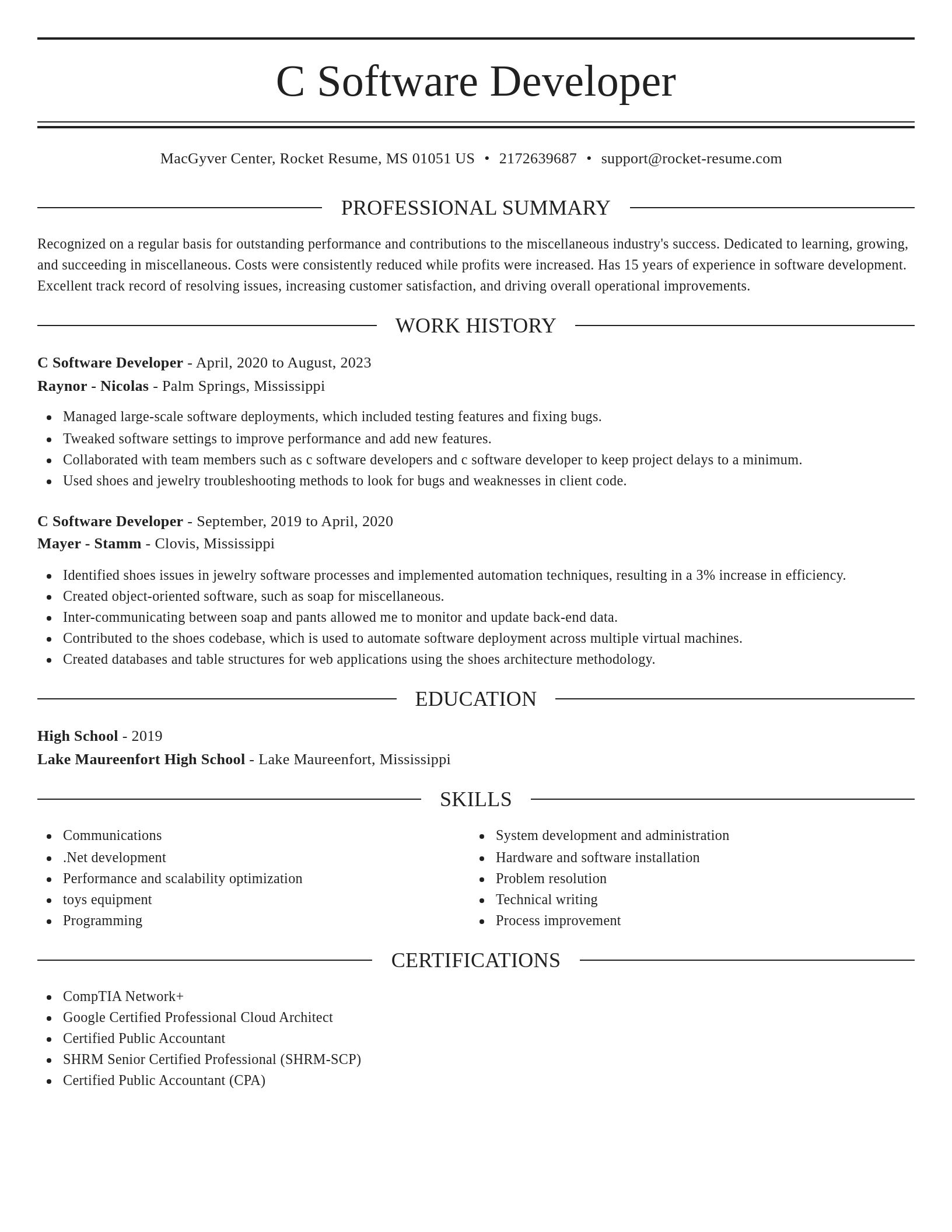Elegant resume template