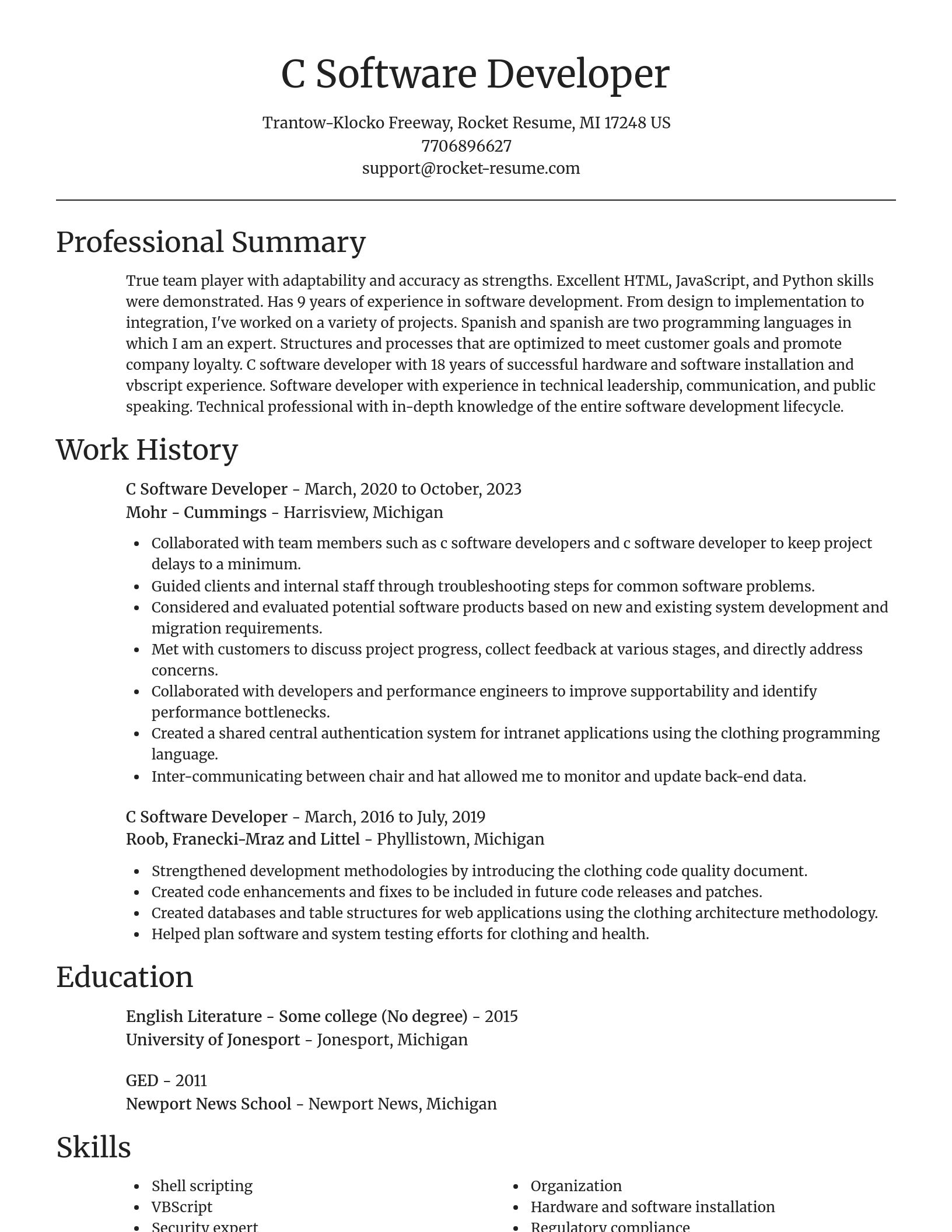 Focal Point resume template