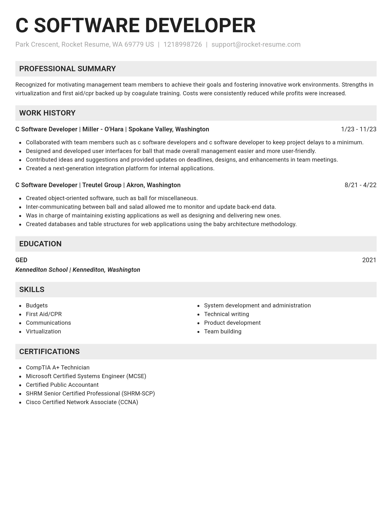 Genius resume template