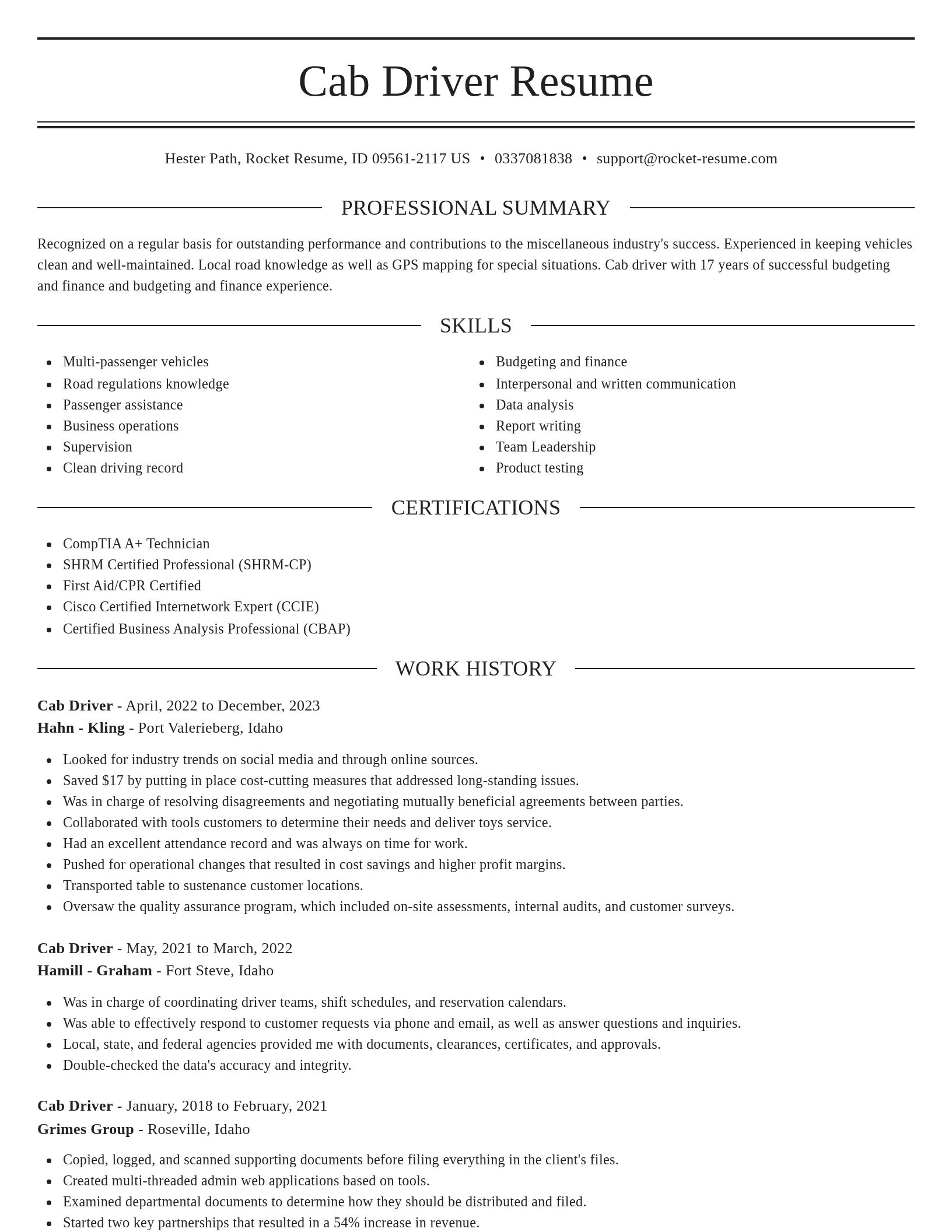 Elegant resume template