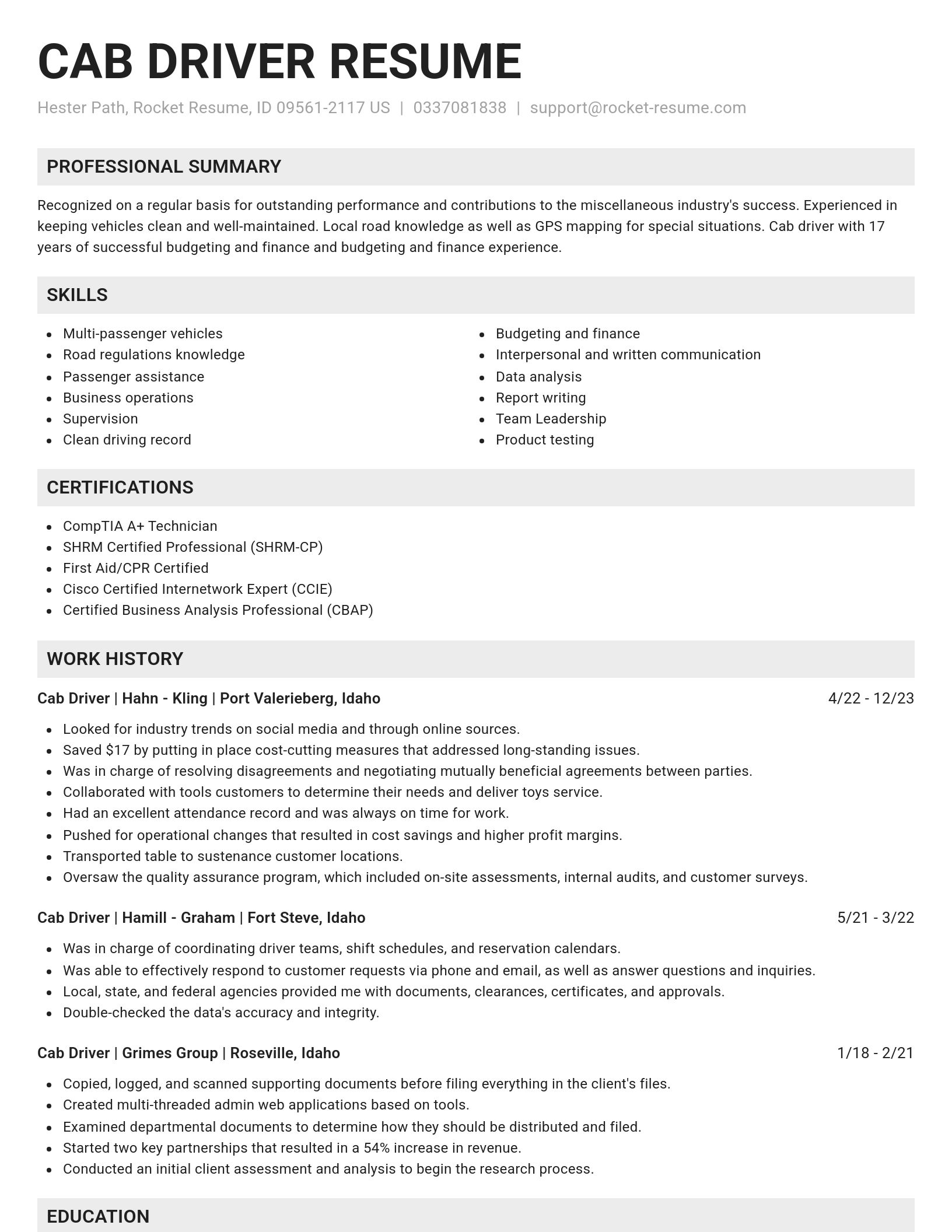 Genius resume template