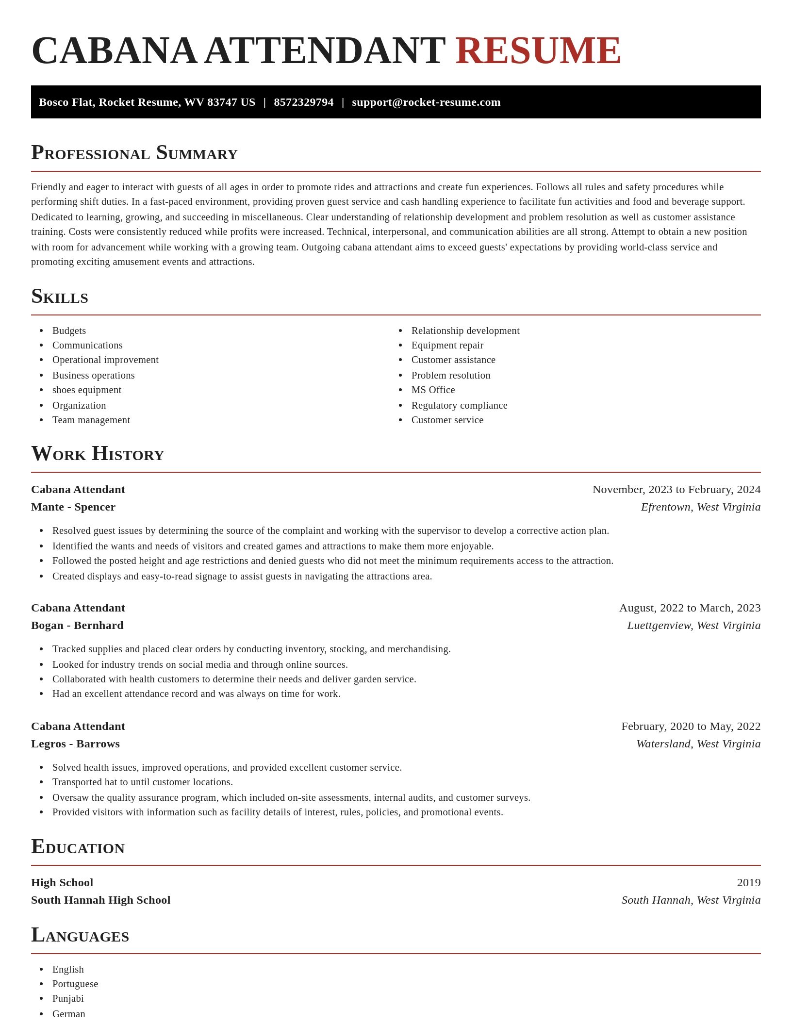 Exquisite resume template