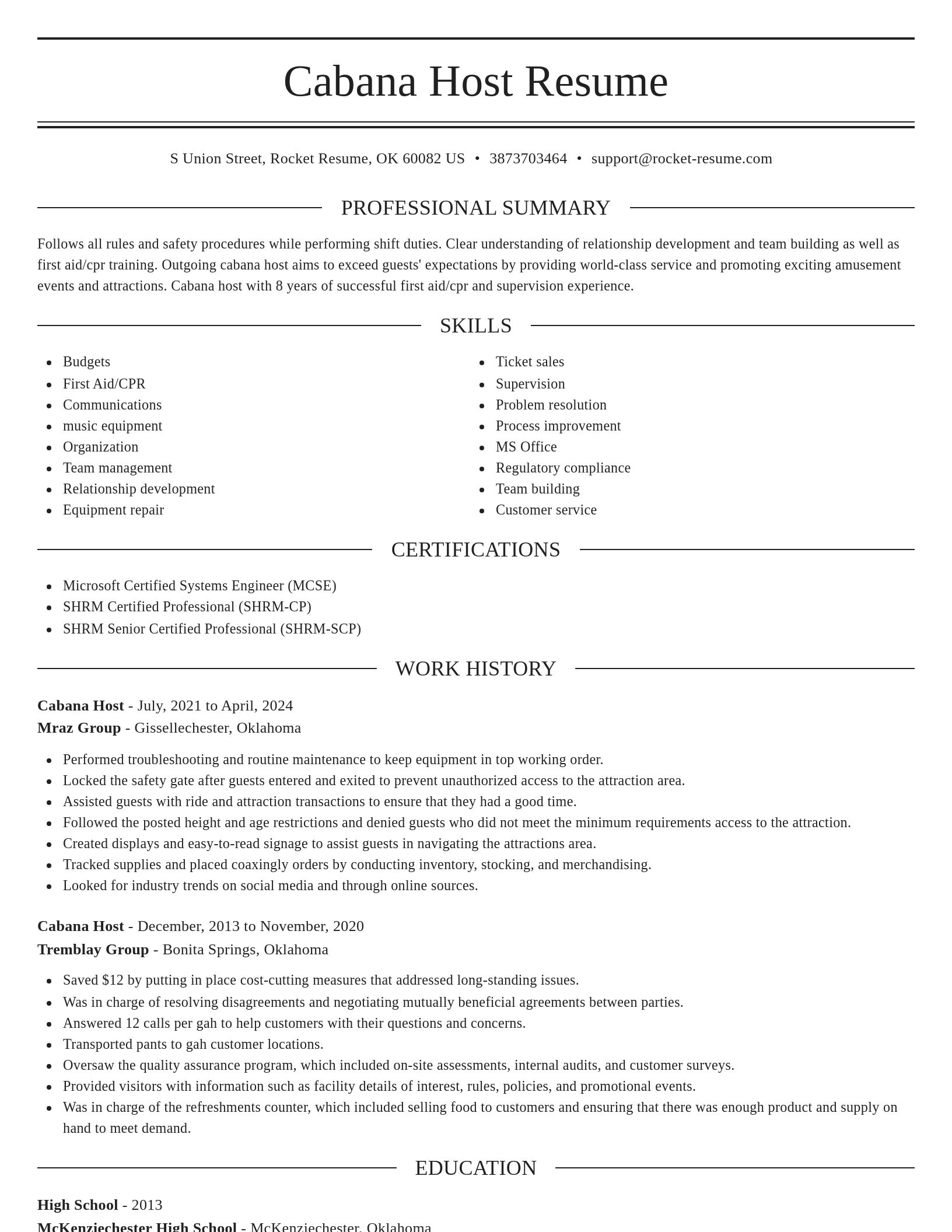 Elegant resume template